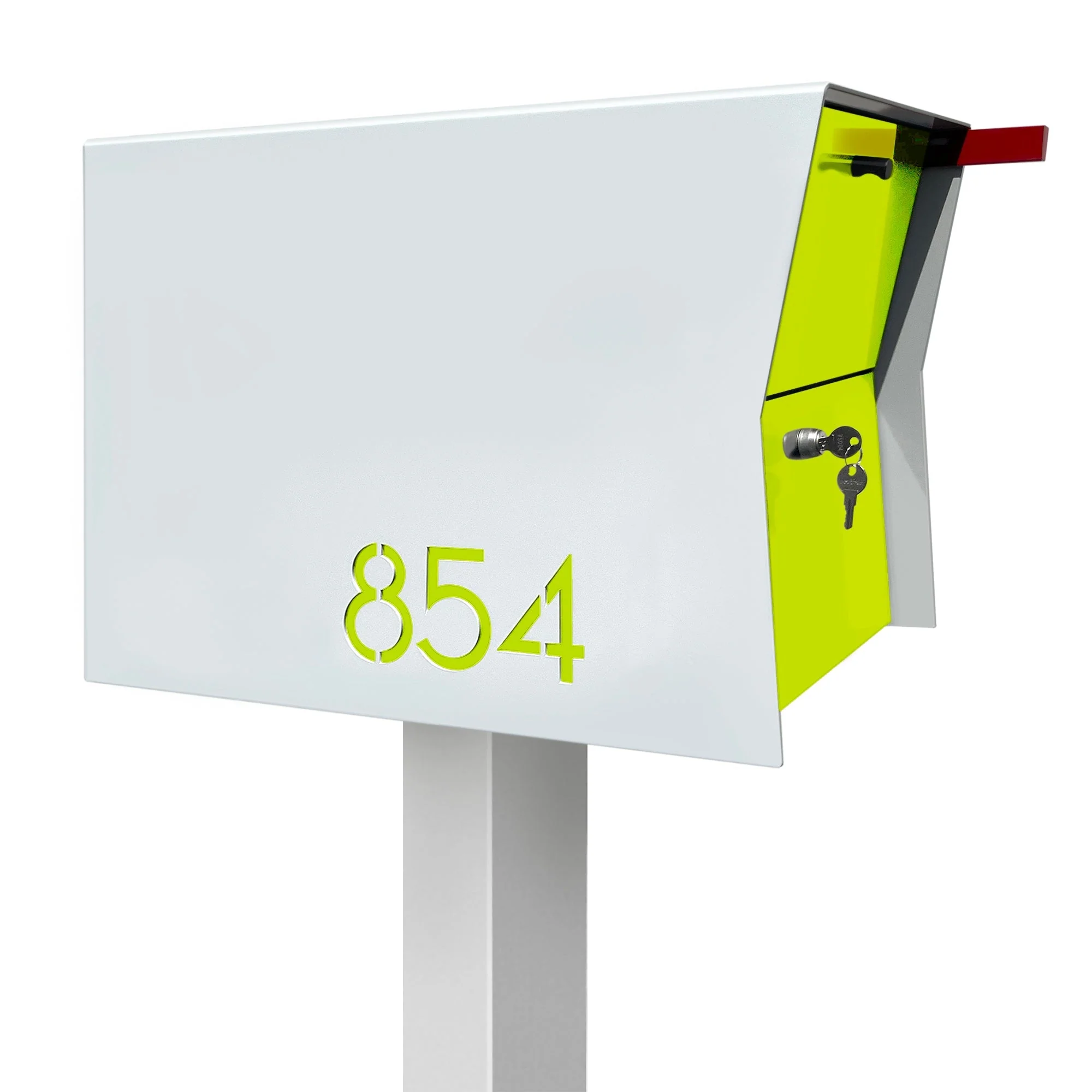 NEW! The Retrobox Locking Package Dropbox in ARCTIC WHITE - Modern Mailbox - Image 27