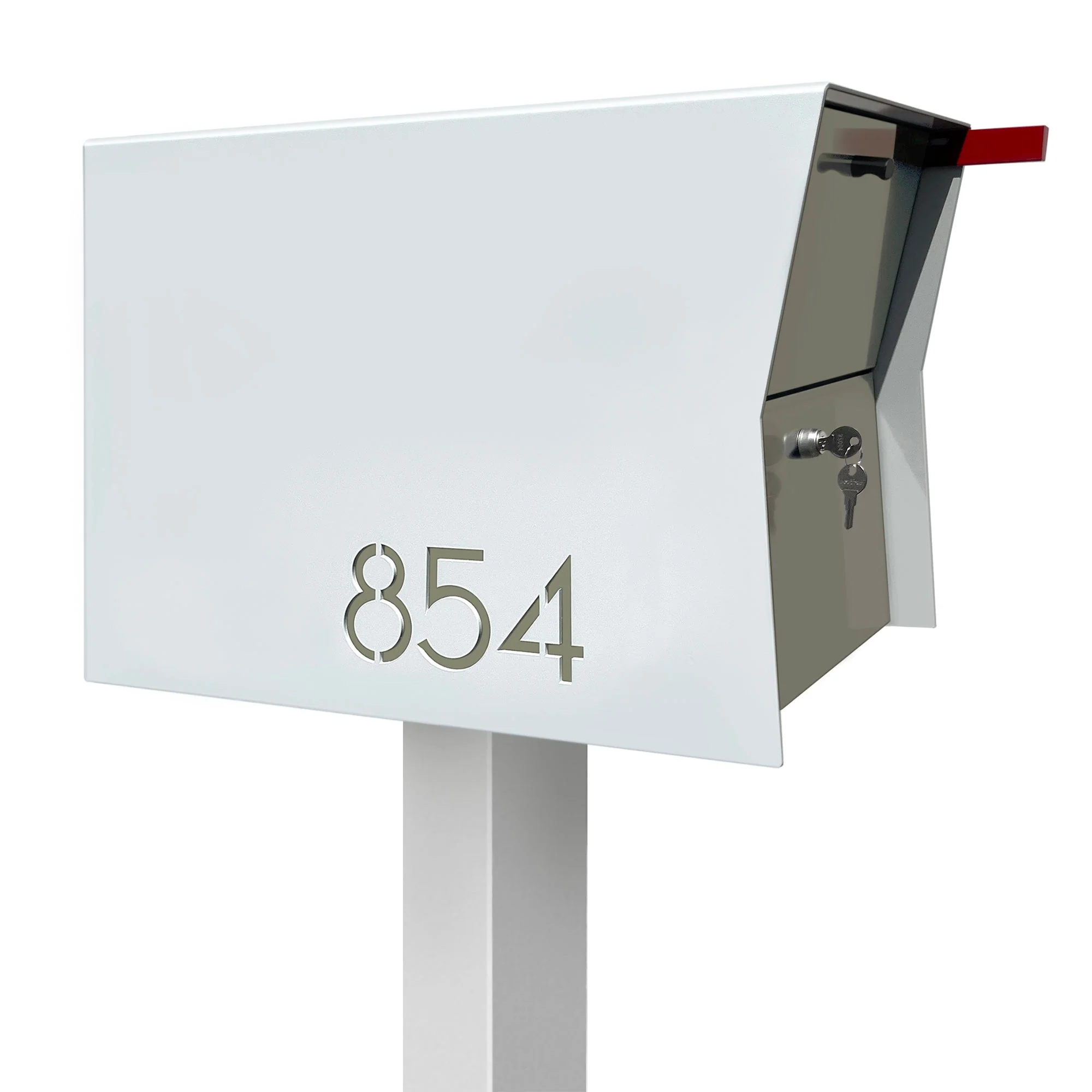 NEW! The Retrobox Locking Package Dropbox in ARCTIC WHITE - Modern Mailbox - Image 29