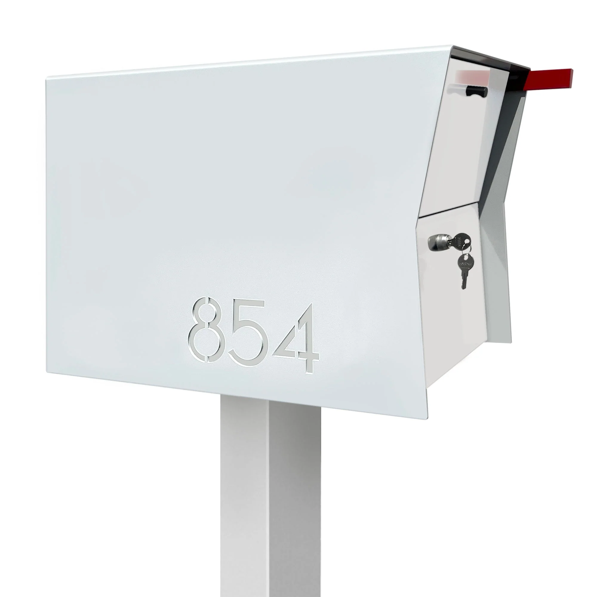NEW! The Retrobox Locking Package Dropbox in ARCTIC WHITE - Modern Mailbox - Image 31