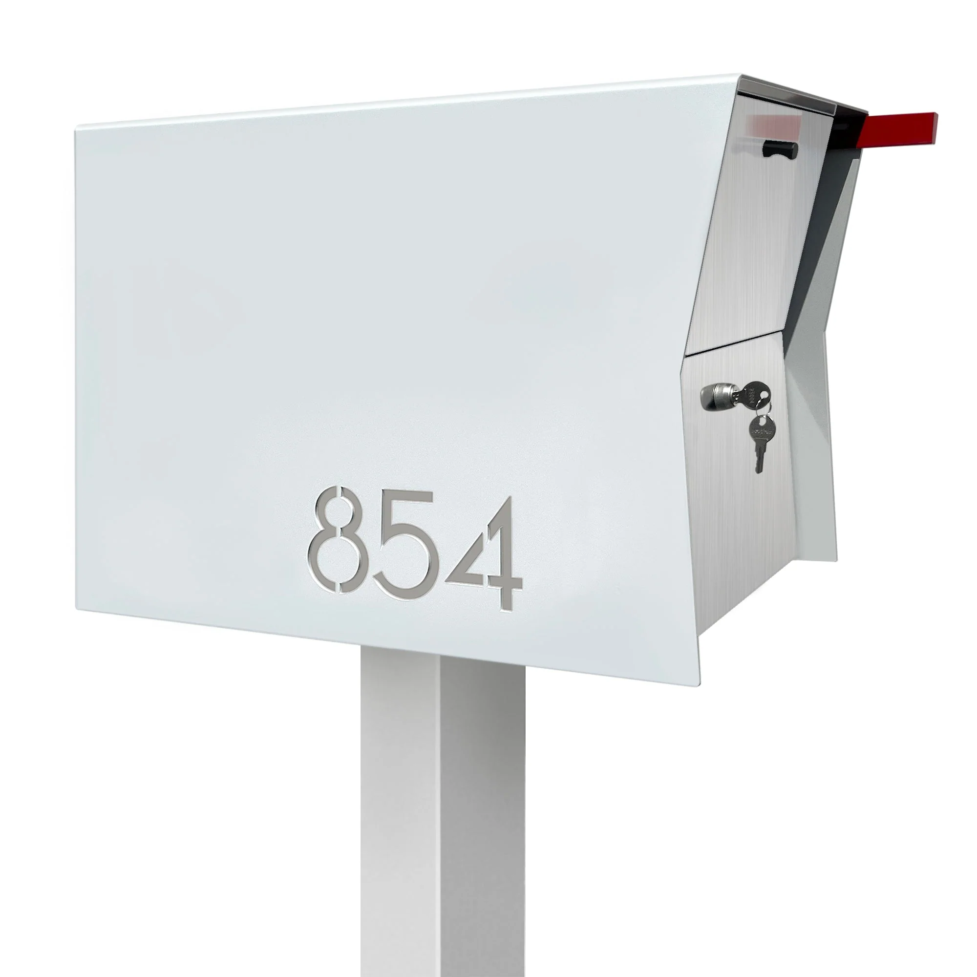 NEW! The Retrobox Locking Package Dropbox in ARCTIC WHITE - Modern Mailbox - Image 32