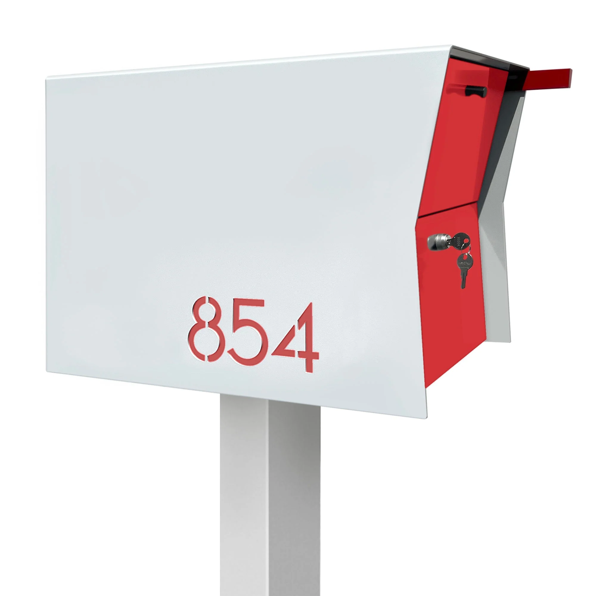 NEW! The Retrobox Locking Package Dropbox in ARCTIC WHITE - Modern Mailbox - Image 34