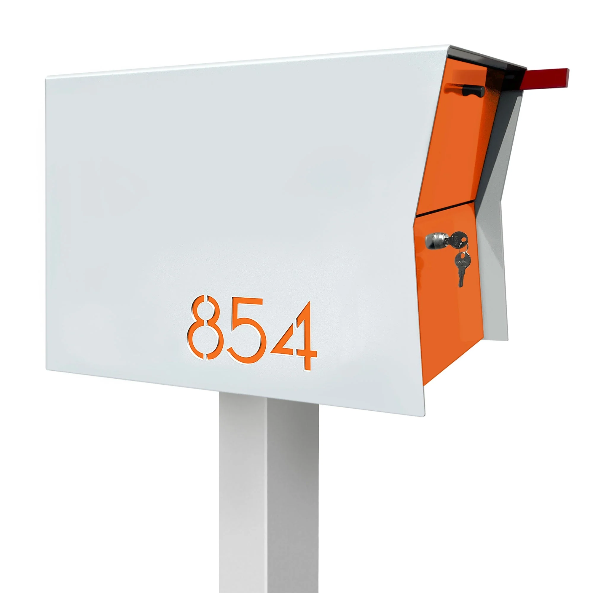 NEW! The Retrobox Locking Package Dropbox in ARCTIC WHITE - Modern Mailbox - Image 35