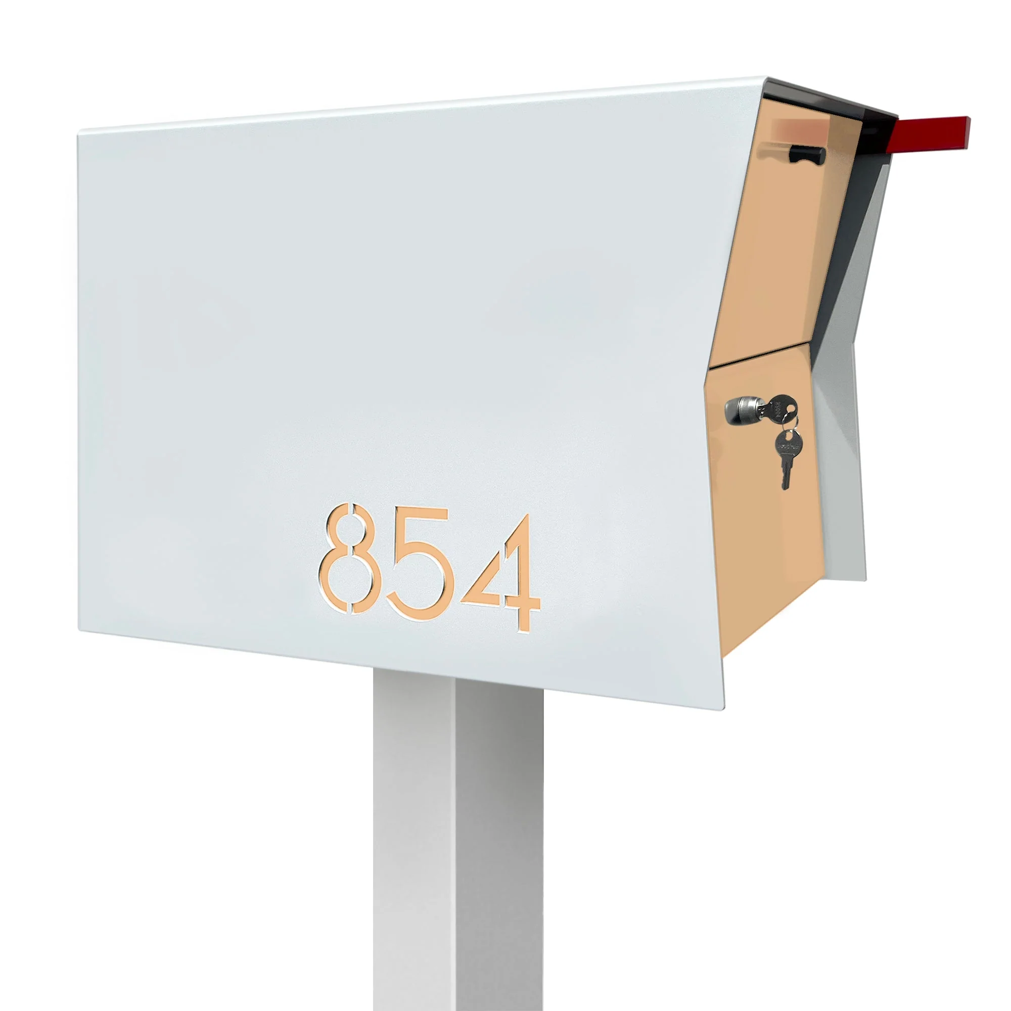 NEW! The Retrobox Locking Package Dropbox in ARCTIC WHITE - Modern Mailbox - Image 38