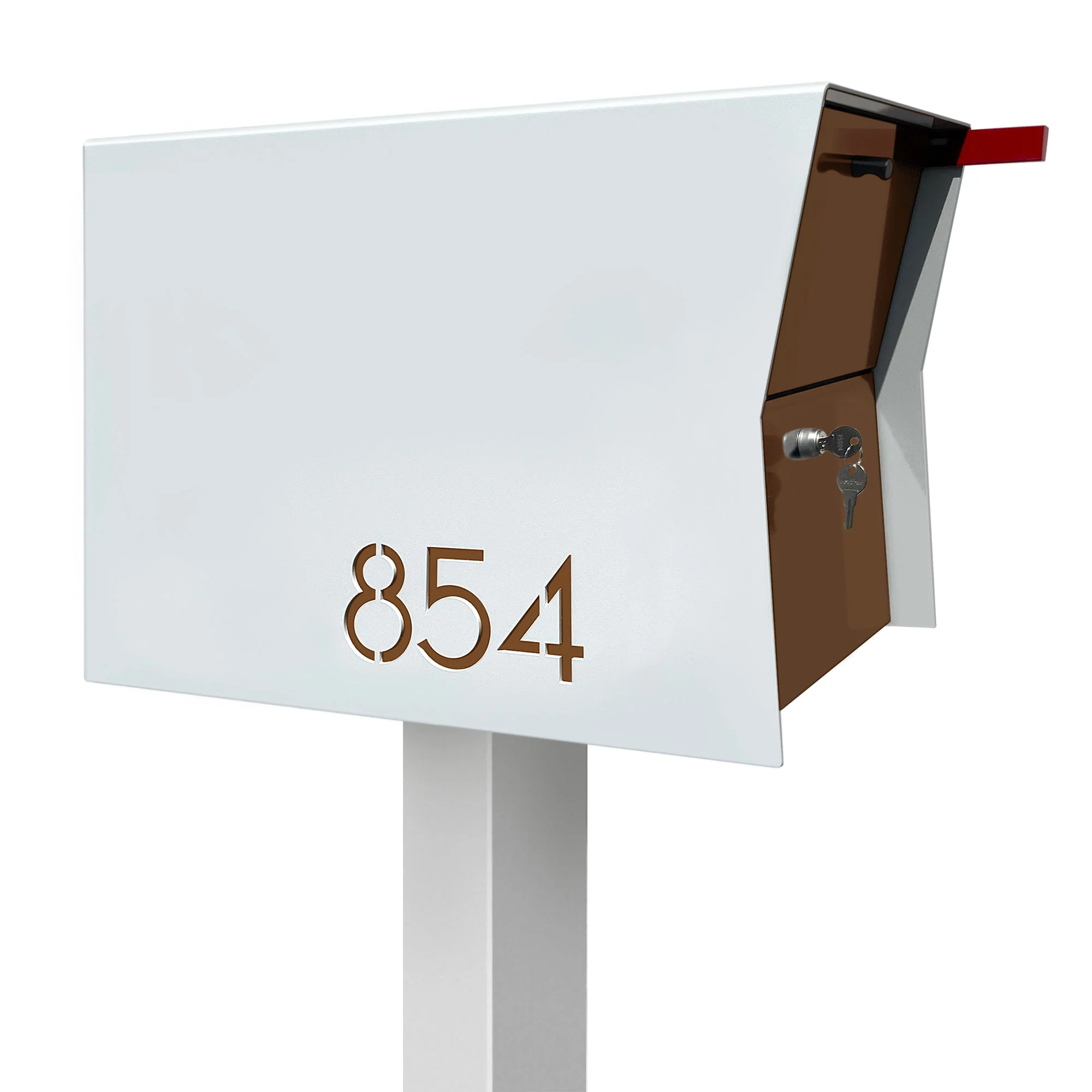 NEW! The Retrobox Locking Package Dropbox in ARCTIC WHITE - Modern Mailbox - Image 40
