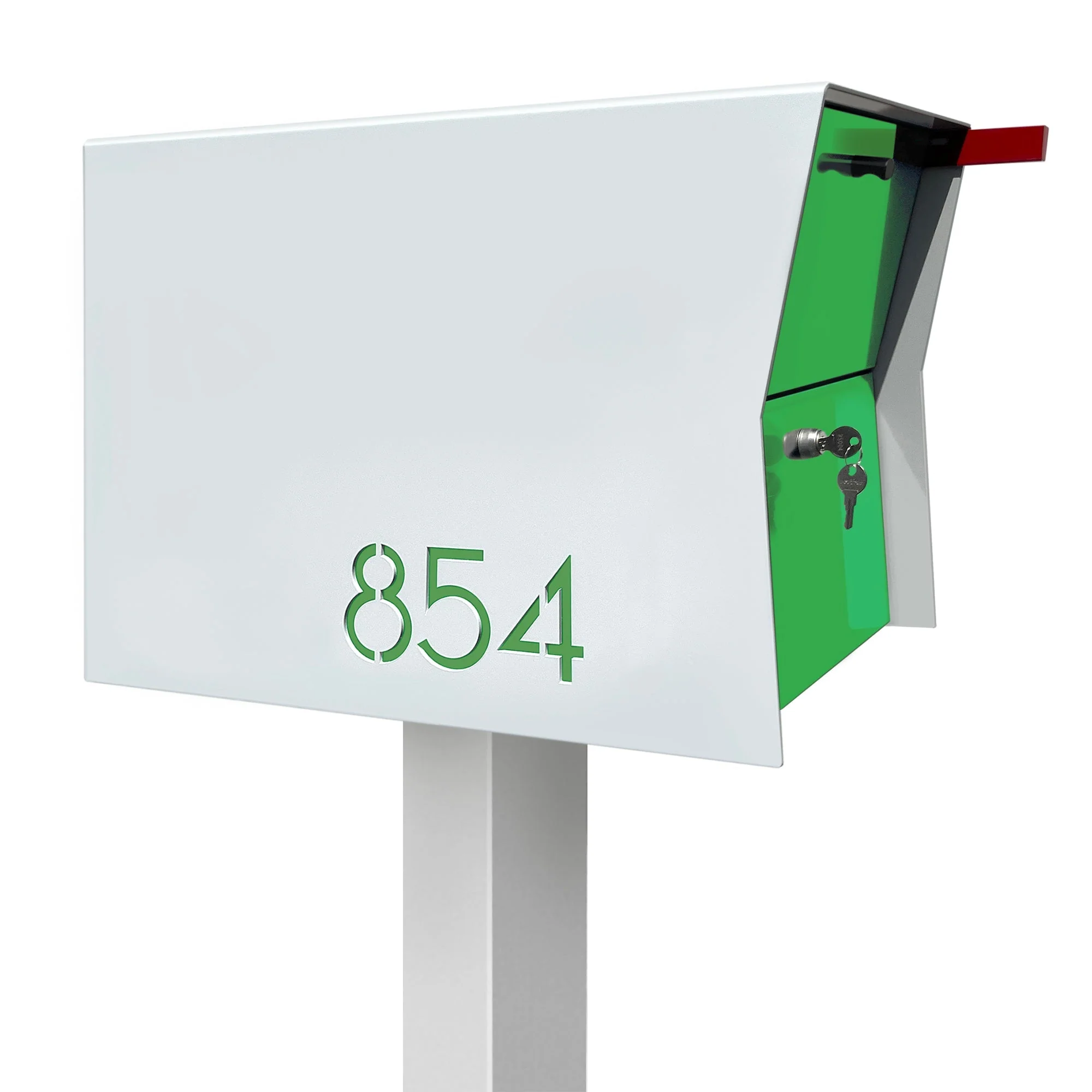 NEW! The Retrobox Locking Package Dropbox in ARCTIC WHITE - Modern Mailbox - Image 44