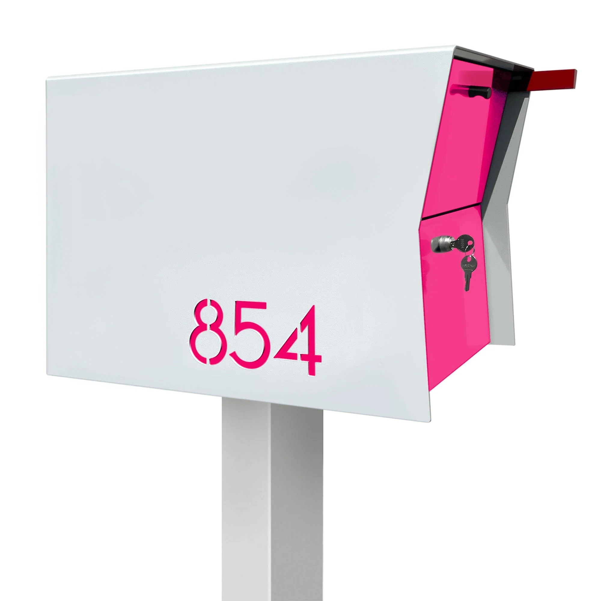 NEW! The Retrobox Locking Package Dropbox in ARCTIC WHITE - Modern Mailbox - Image 45