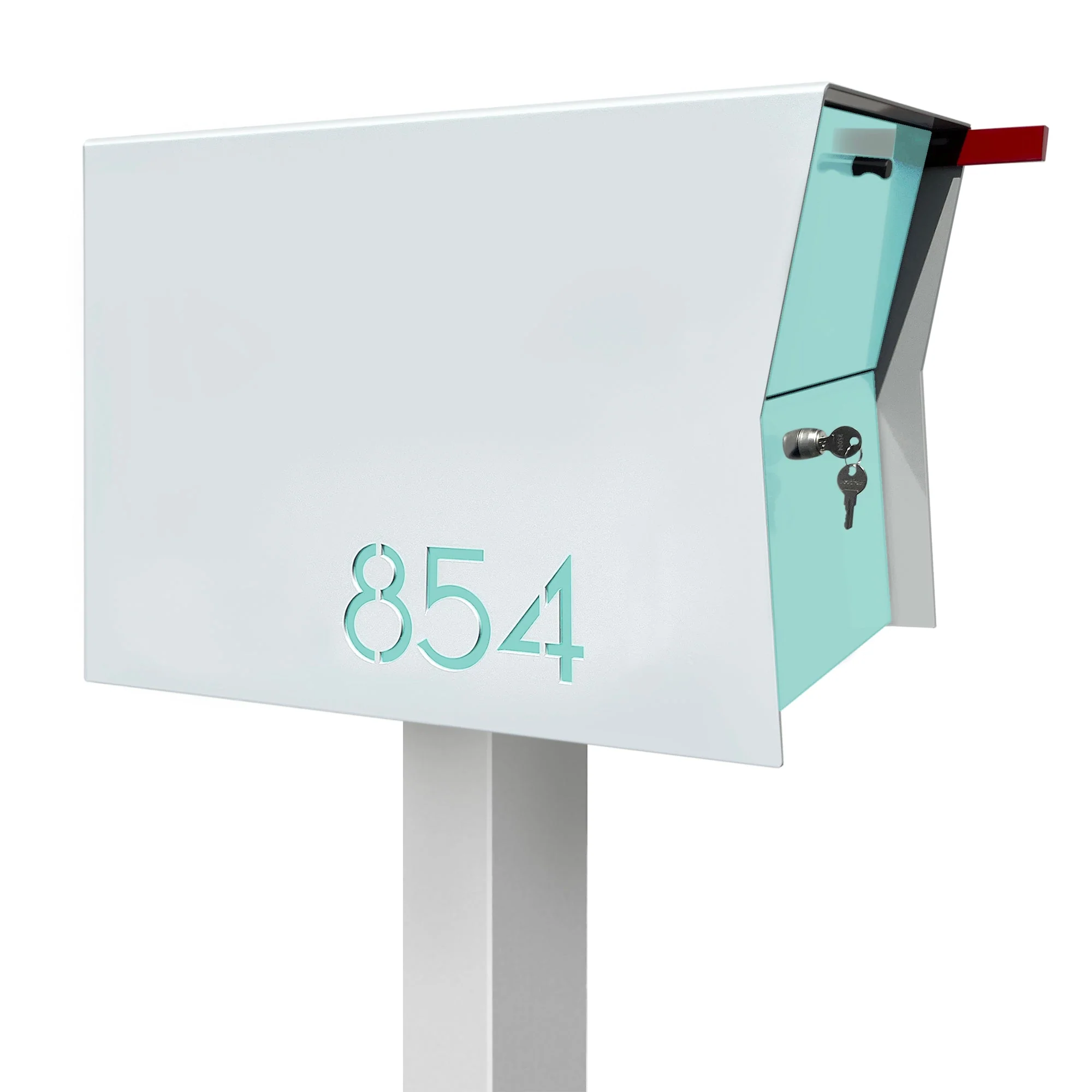 NEW! The Retrobox Locking Package Dropbox in ARCTIC WHITE - Modern Mailbox - Image 46