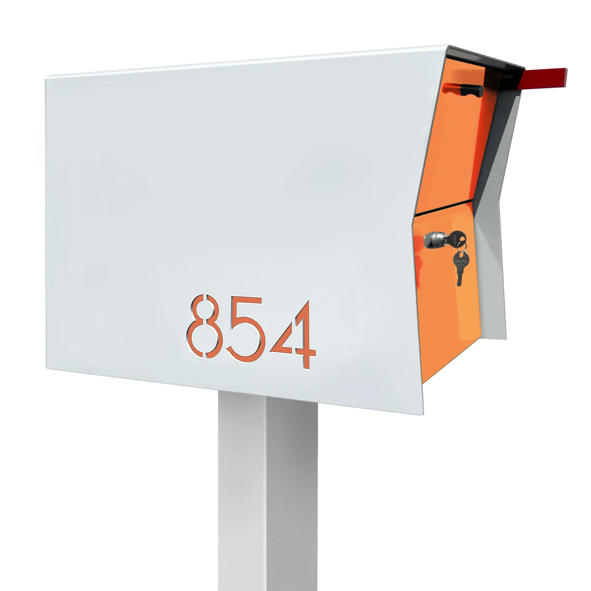 NEW! The Retrobox Locking Package Dropbox in ARCTIC WHITE - Modern Mailbox - Image 47