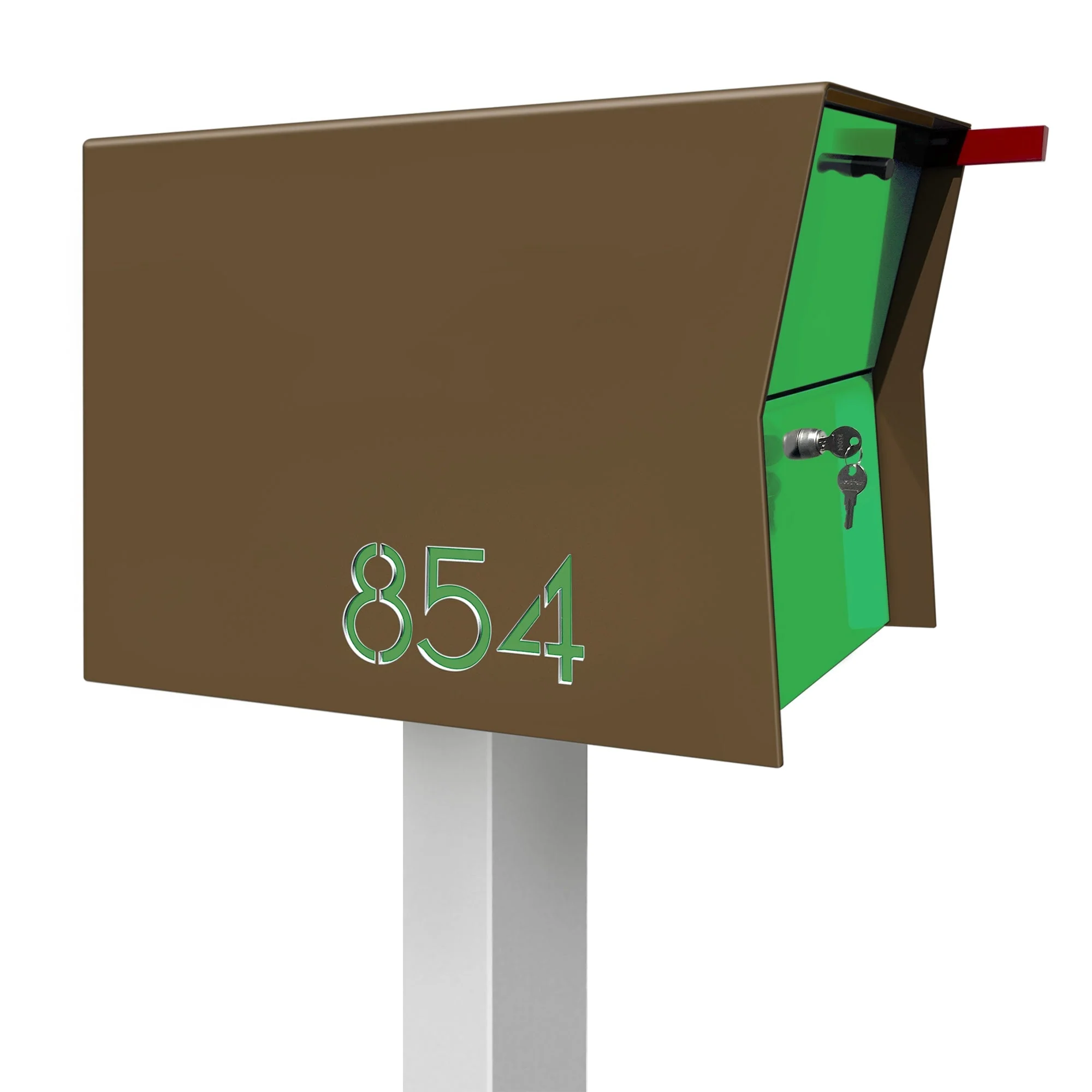 NEW! The Retrobox Locking Package Dropbox in COCONUT - Modern Mailbox - Image 23
