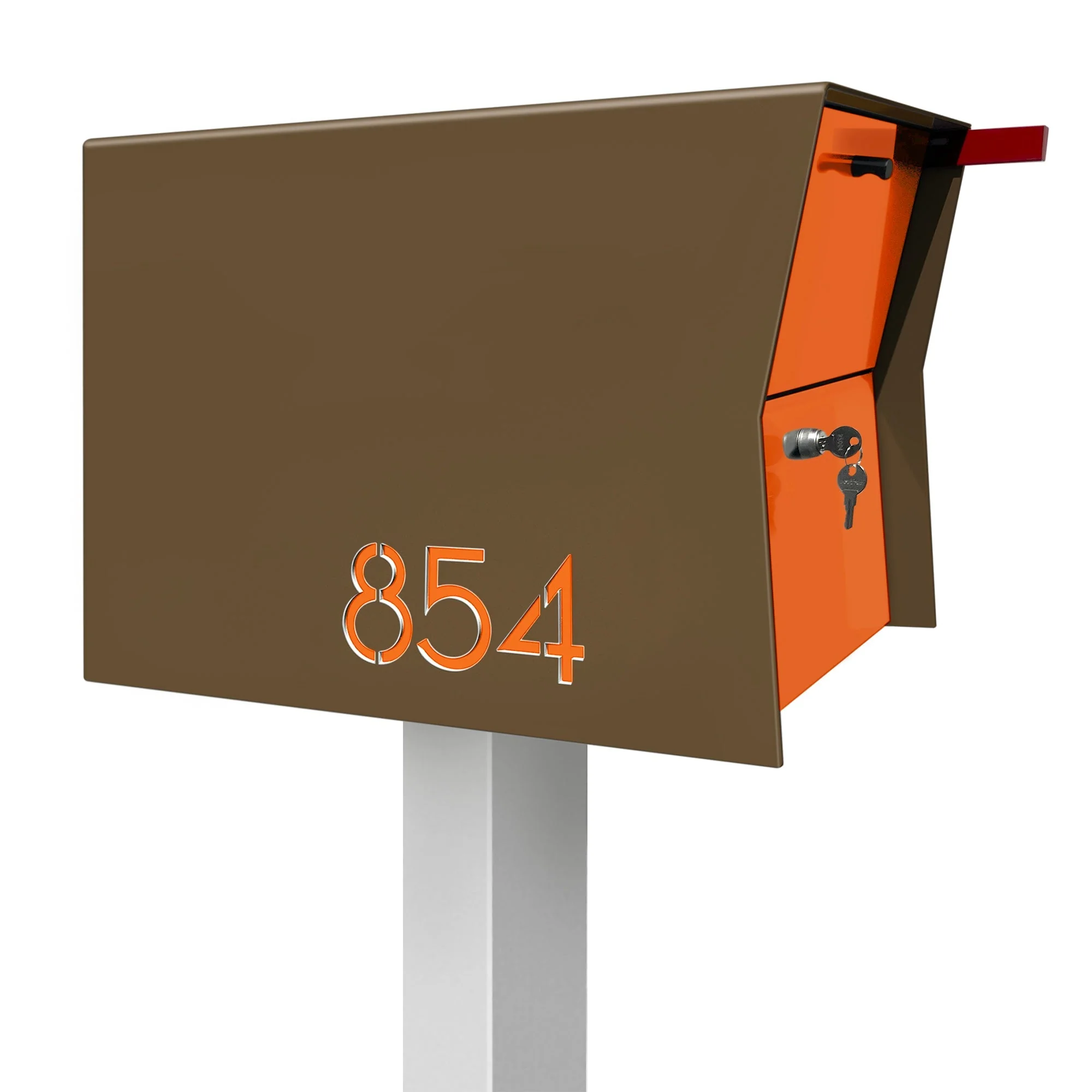 NEW! The Retrobox Locking Package Dropbox in COCONUT - Modern Mailbox - Image 24