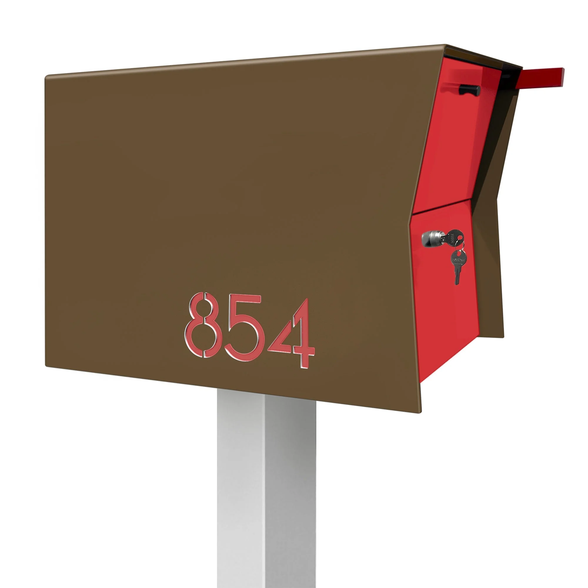 NEW! The Retrobox Locking Package Dropbox in COCONUT - Modern Mailbox - Image 27
