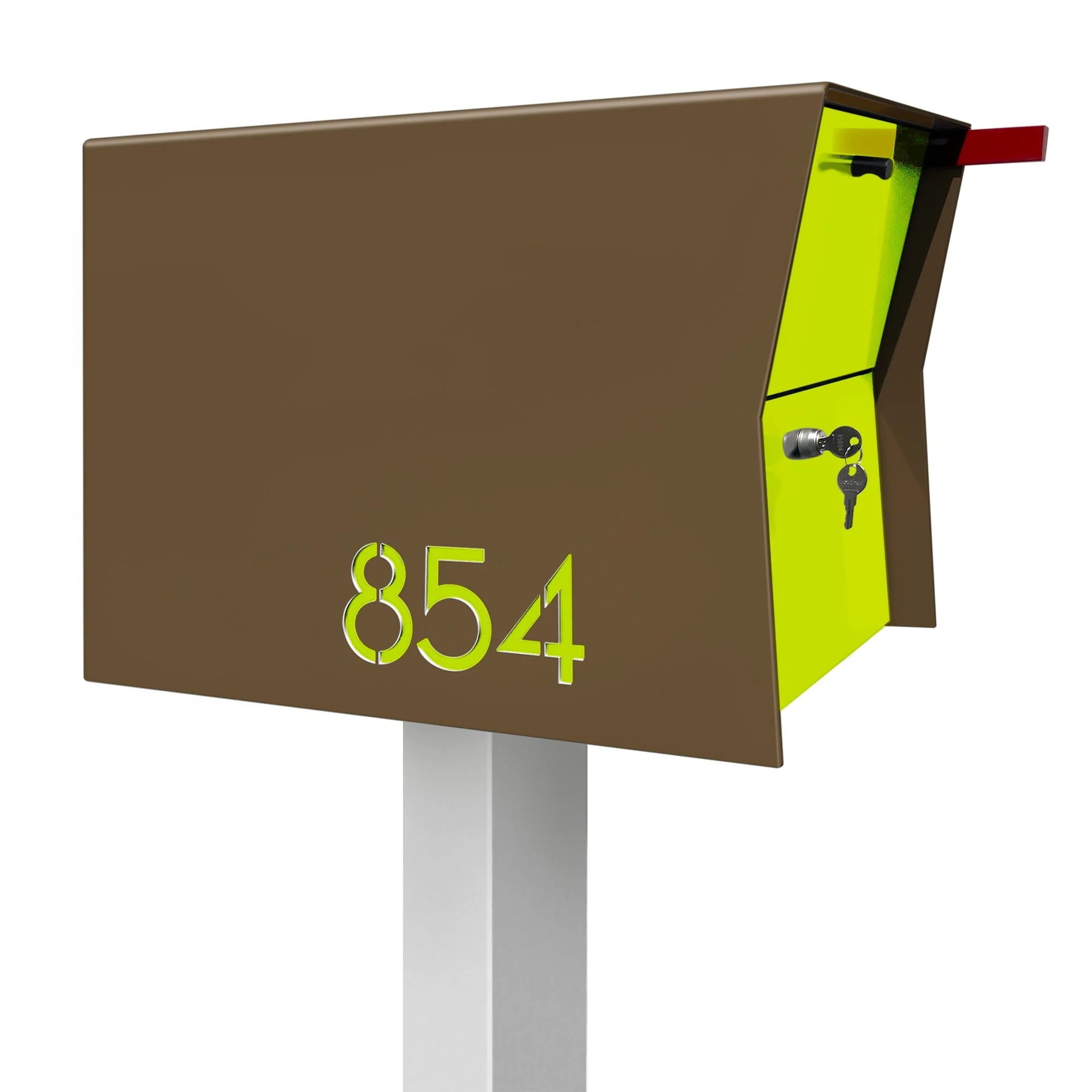 NEW! The Retrobox Locking Package Dropbox in COCONUT - Modern Mailbox - Image 28