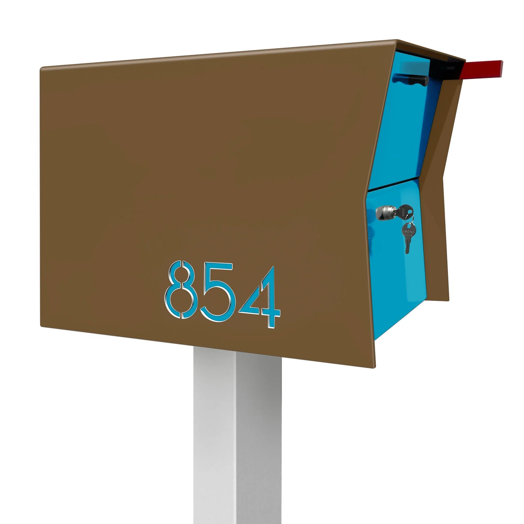 NEW! The Retrobox Locking Package Dropbox in COCONUT - Modern Mailbox - Image 29