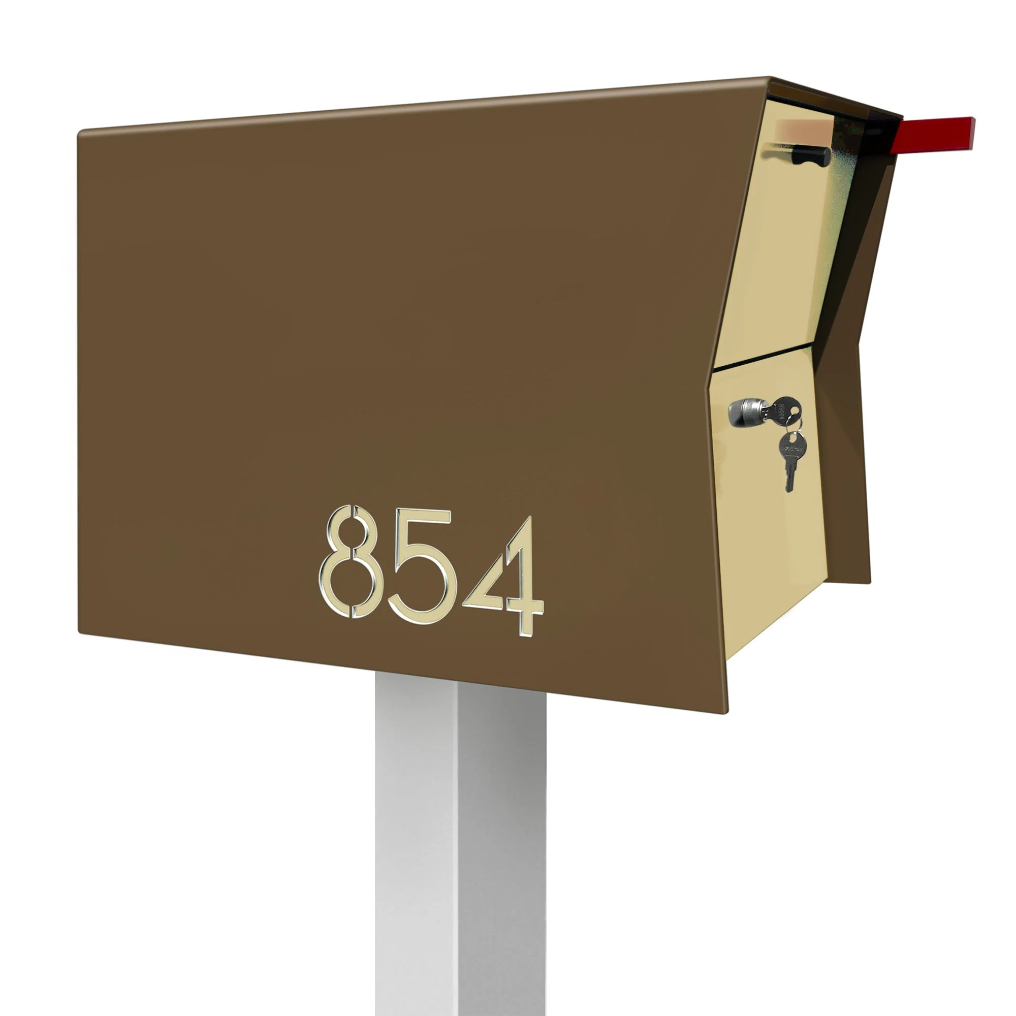 NEW! The Retrobox Locking Package Dropbox in COCONUT - Modern Mailbox - Image 30