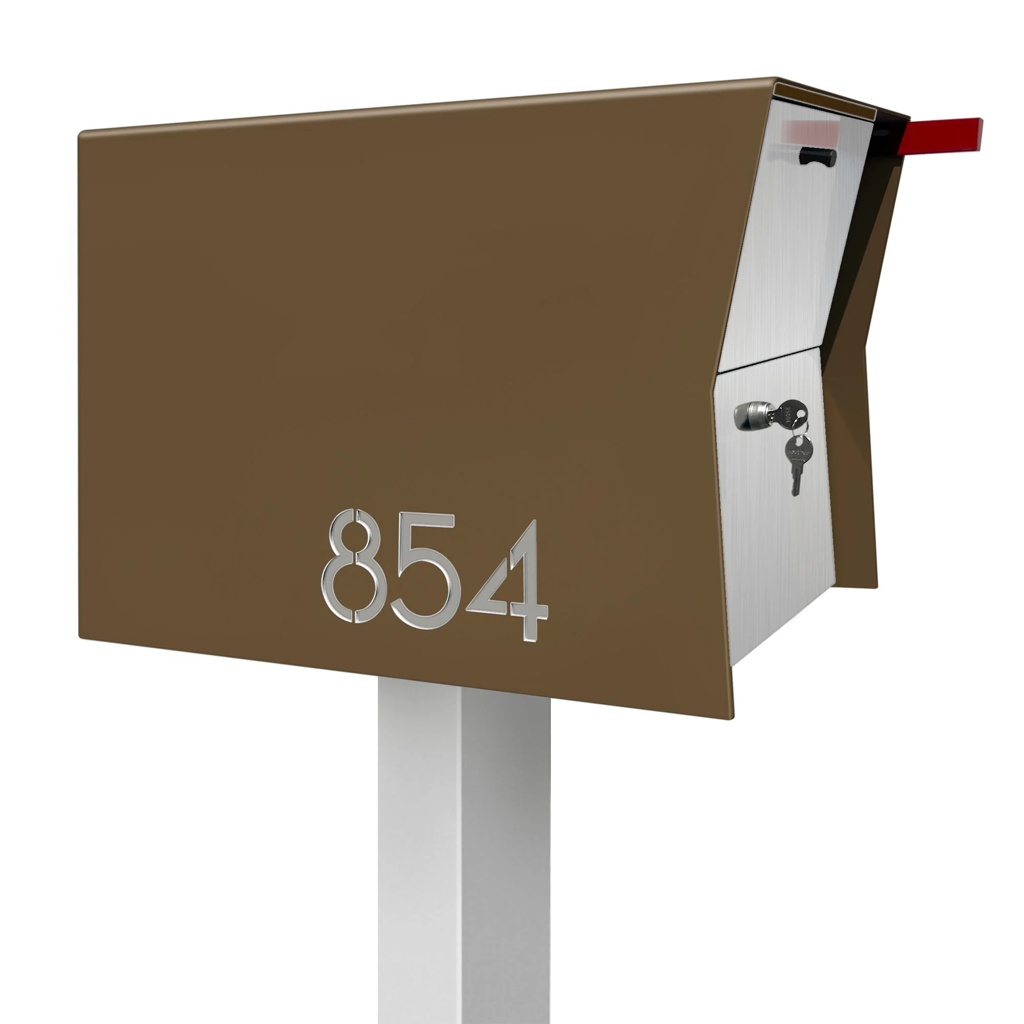 NEW! The Retrobox Locking Package Dropbox in COCONUT - Modern Mailbox - Image 34