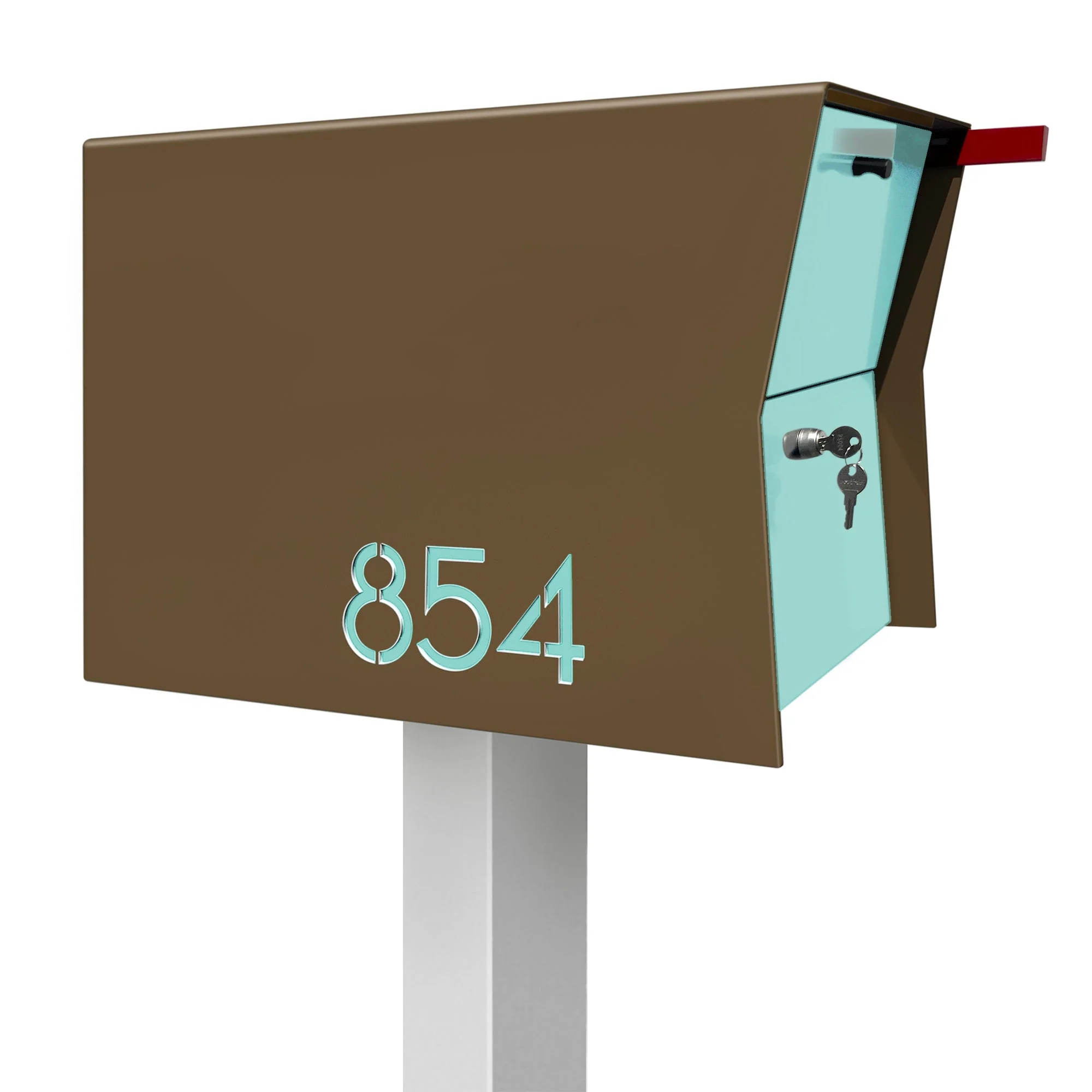 NEW! The Retrobox Locking Package Dropbox in COCONUT - Modern Mailbox - Image 37