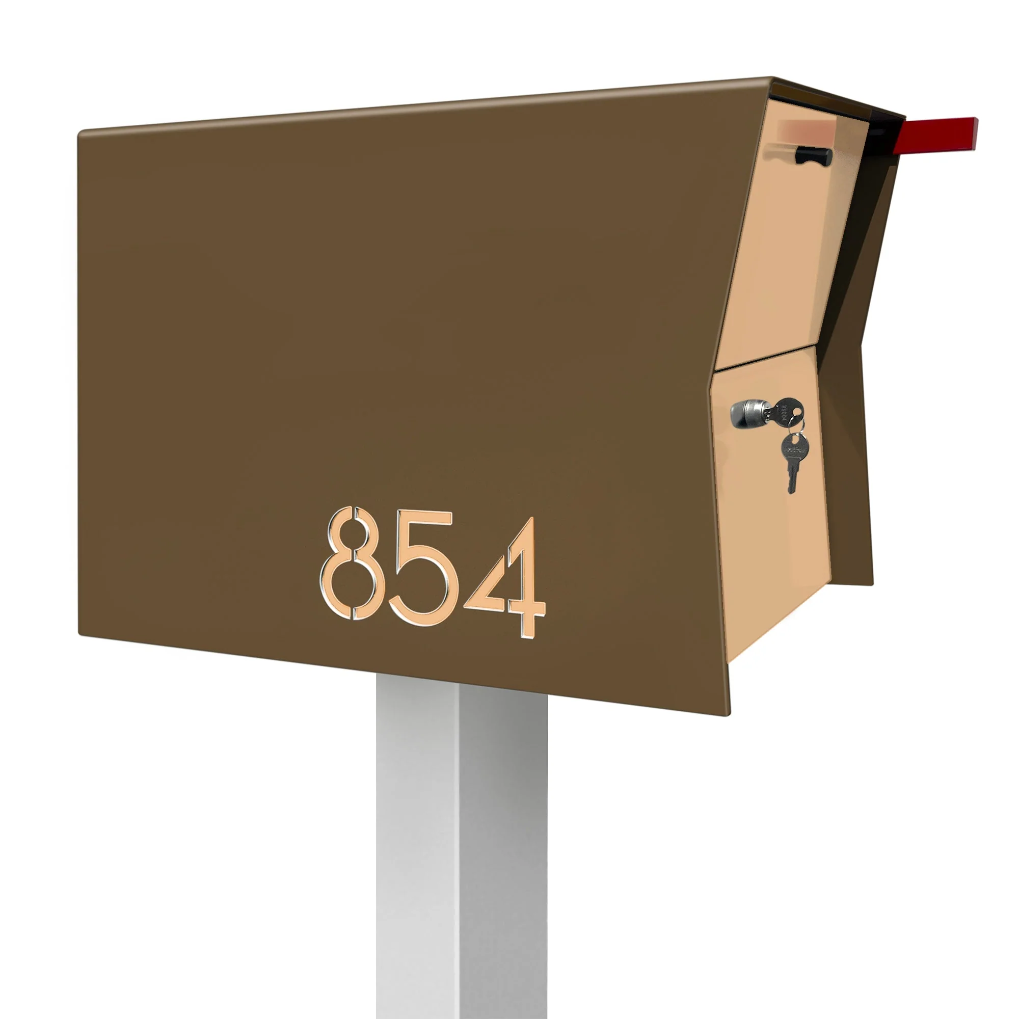 NEW! The Retrobox Locking Package Dropbox in COCONUT - Modern Mailbox - Image 38