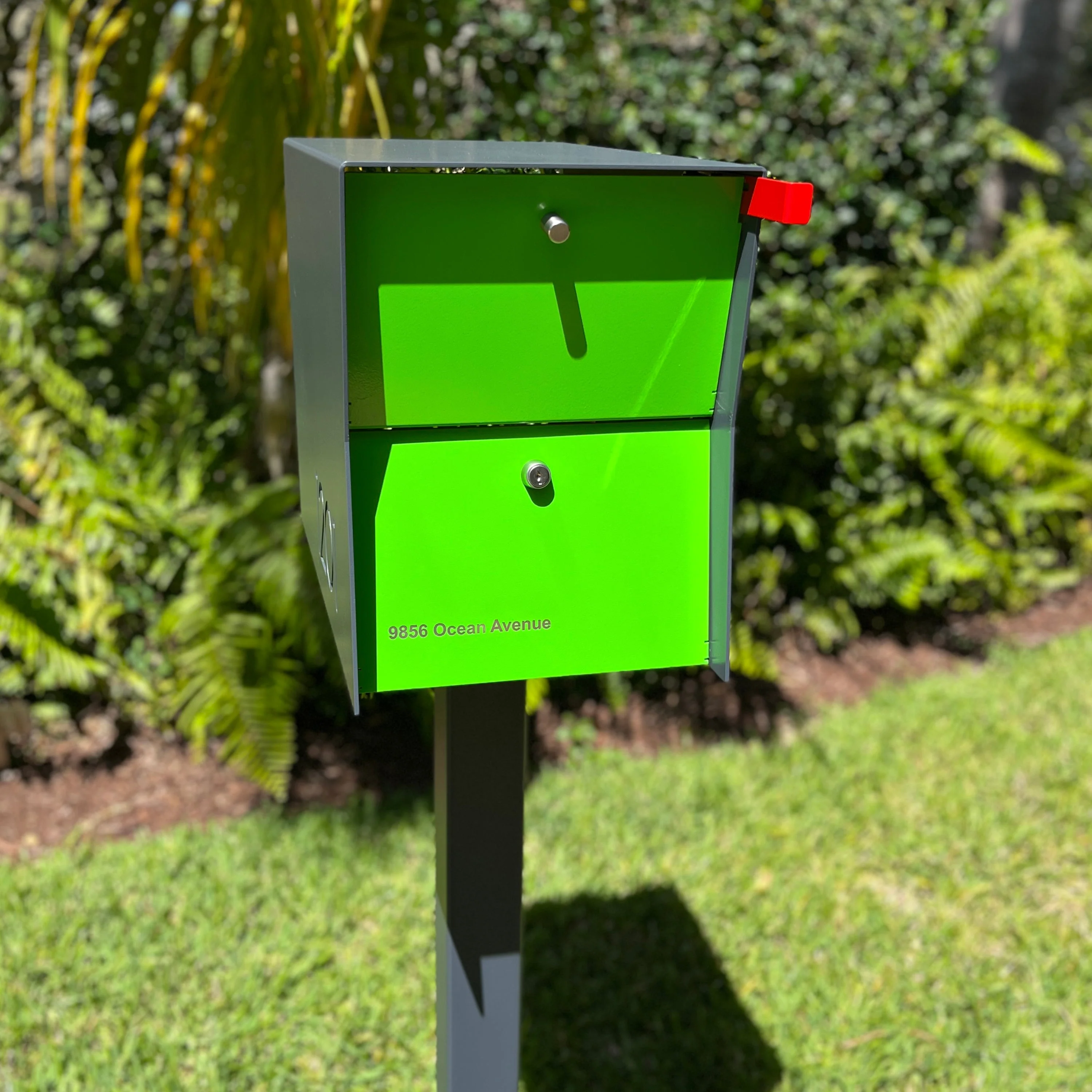 NEW! The Retrobox Locking Package Dropbox in GRAY- Modern Mailbox - Image 18