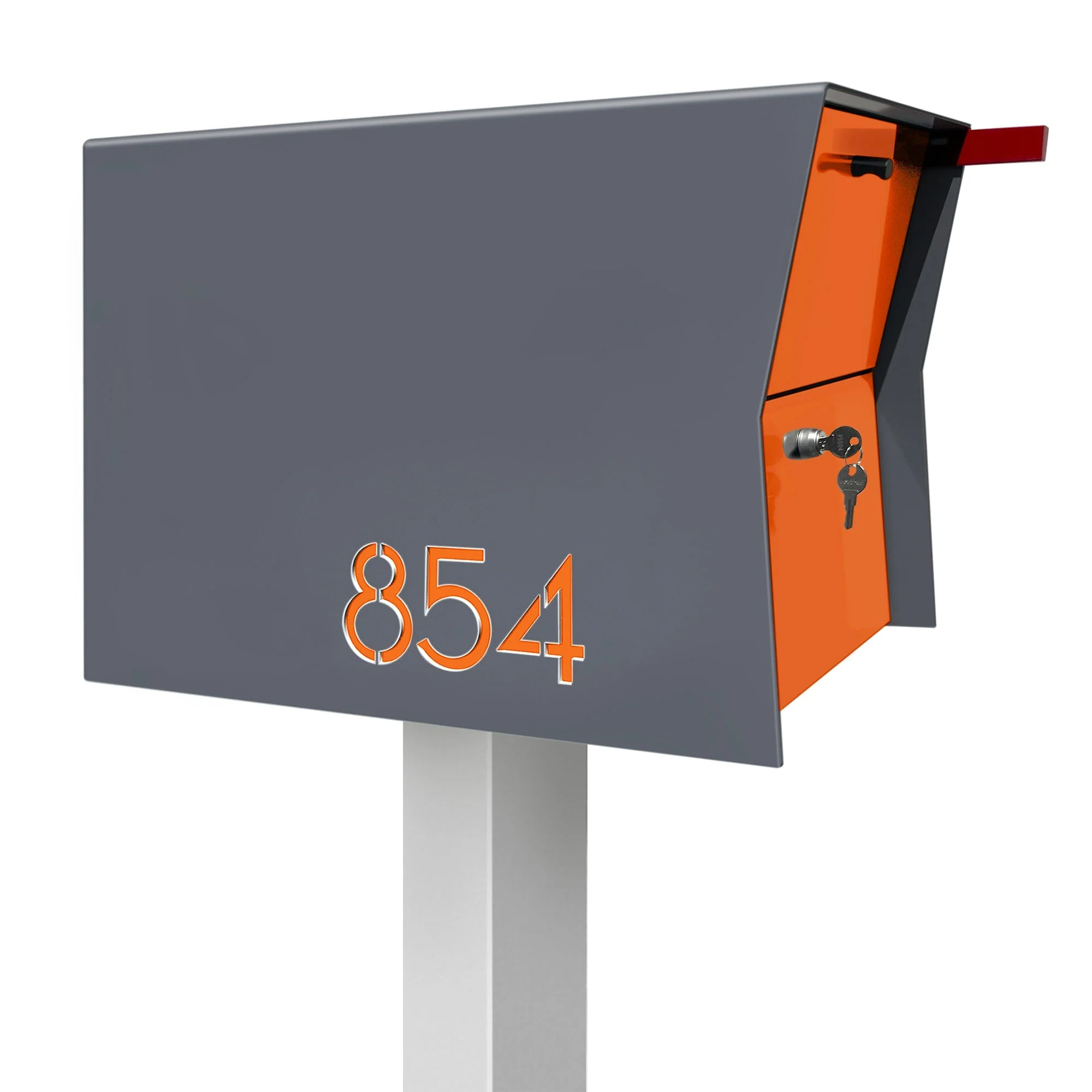 NEW! The Retrobox Locking Package Dropbox in GRAY- Modern Mailbox - Image 31