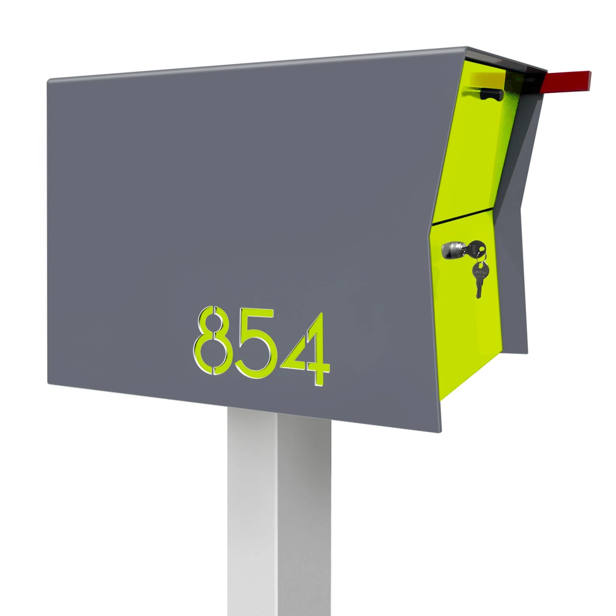 NEW! The Retrobox Locking Package Dropbox in GRAY- Modern Mailbox - Image 33