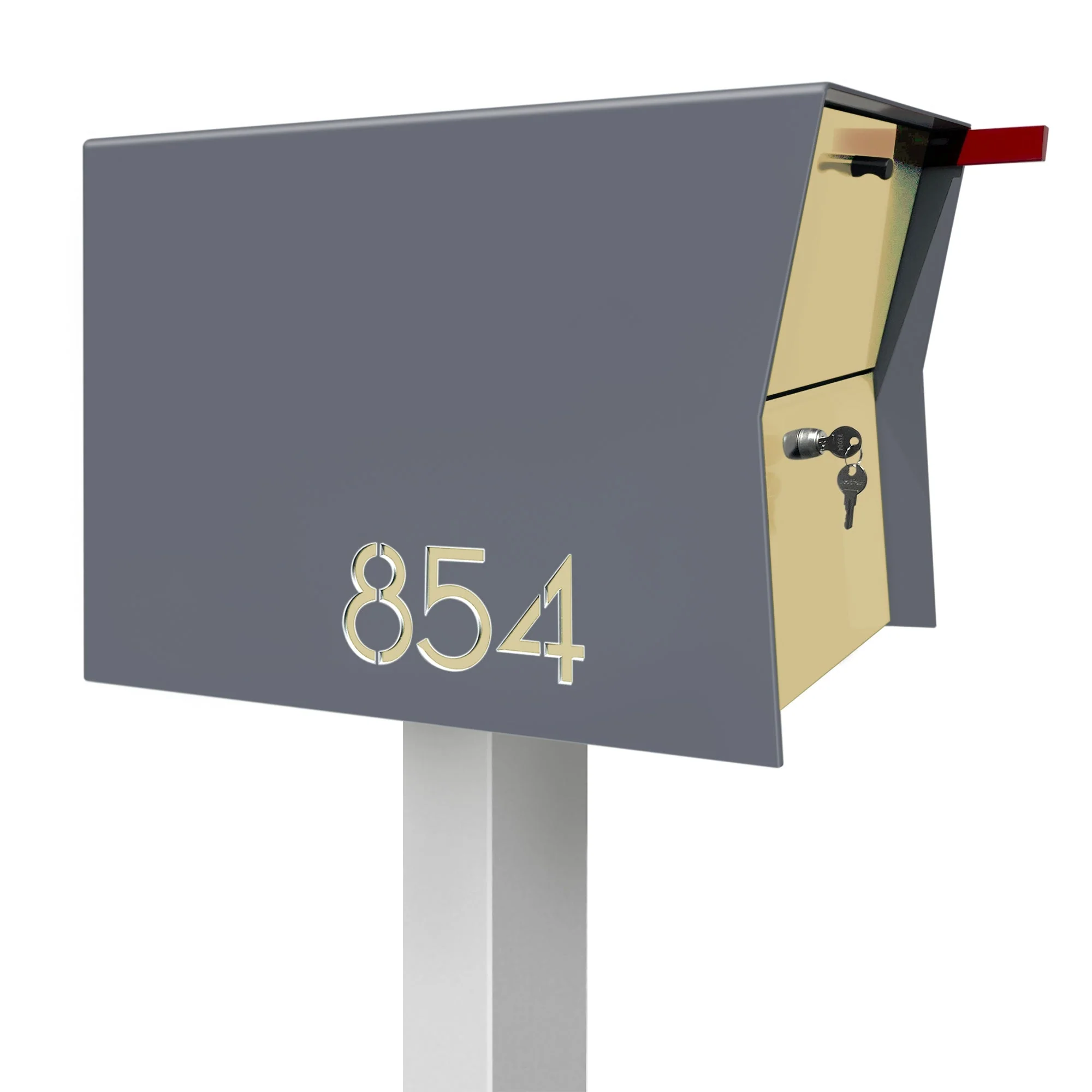 NEW! The Retrobox Locking Package Dropbox in GRAY- Modern Mailbox - Image 34