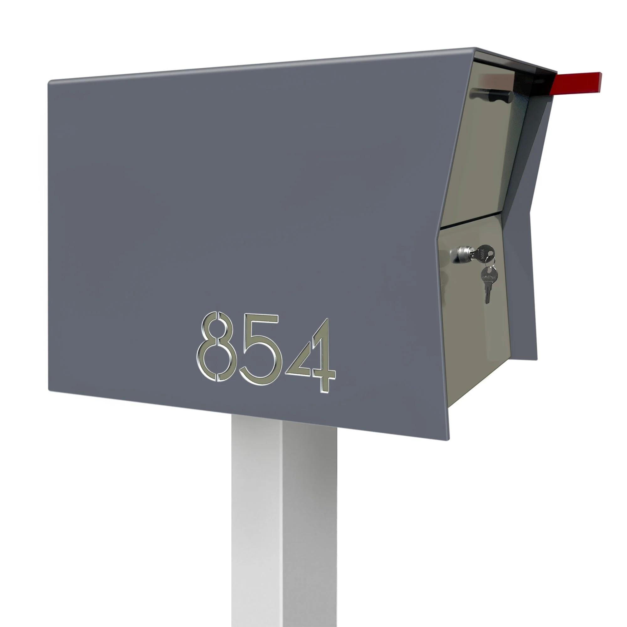 NEW! The Retrobox Locking Package Dropbox in GRAY- Modern Mailbox - Image 35