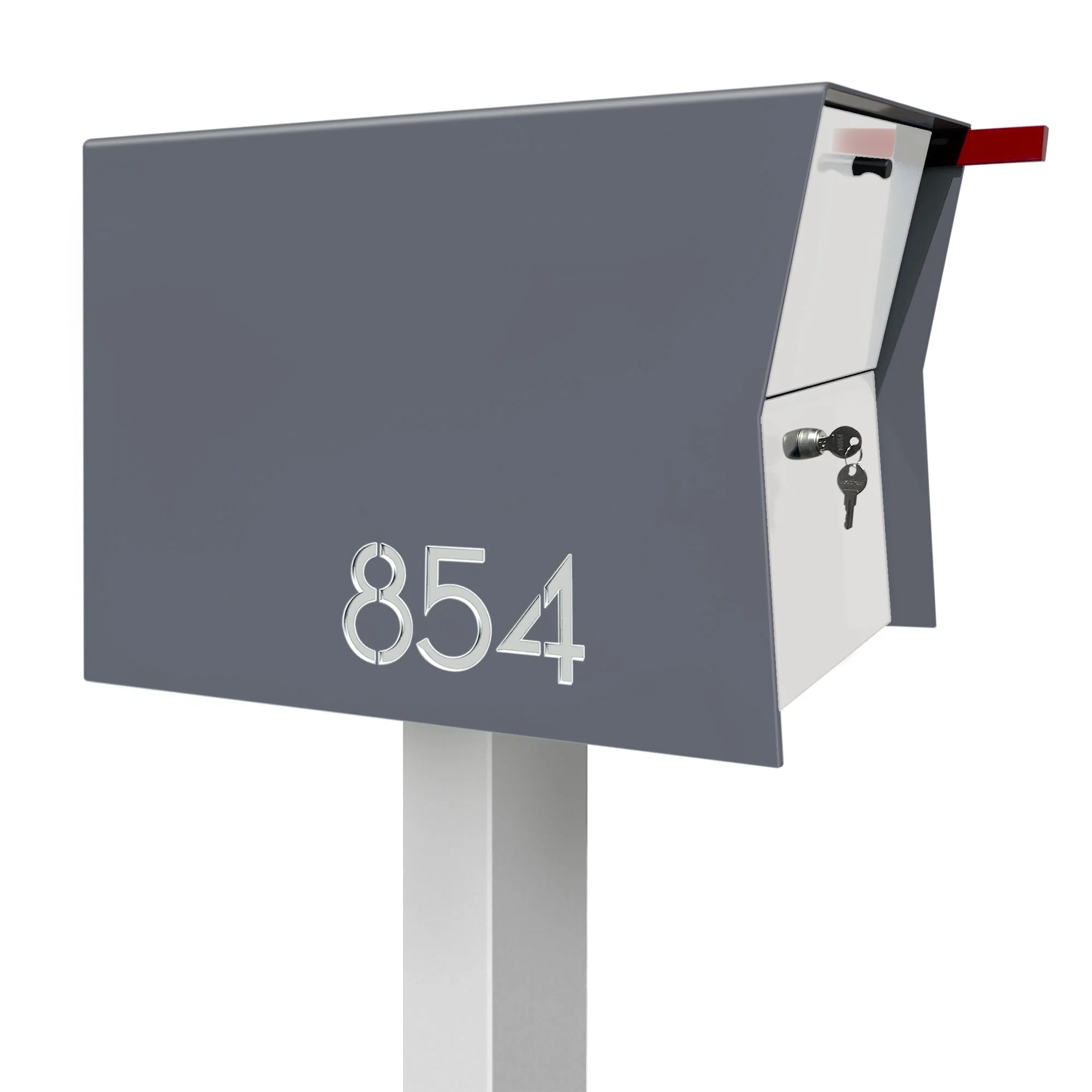 NEW! The Retrobox Locking Package Dropbox in GRAY- Modern Mailbox - Image 37