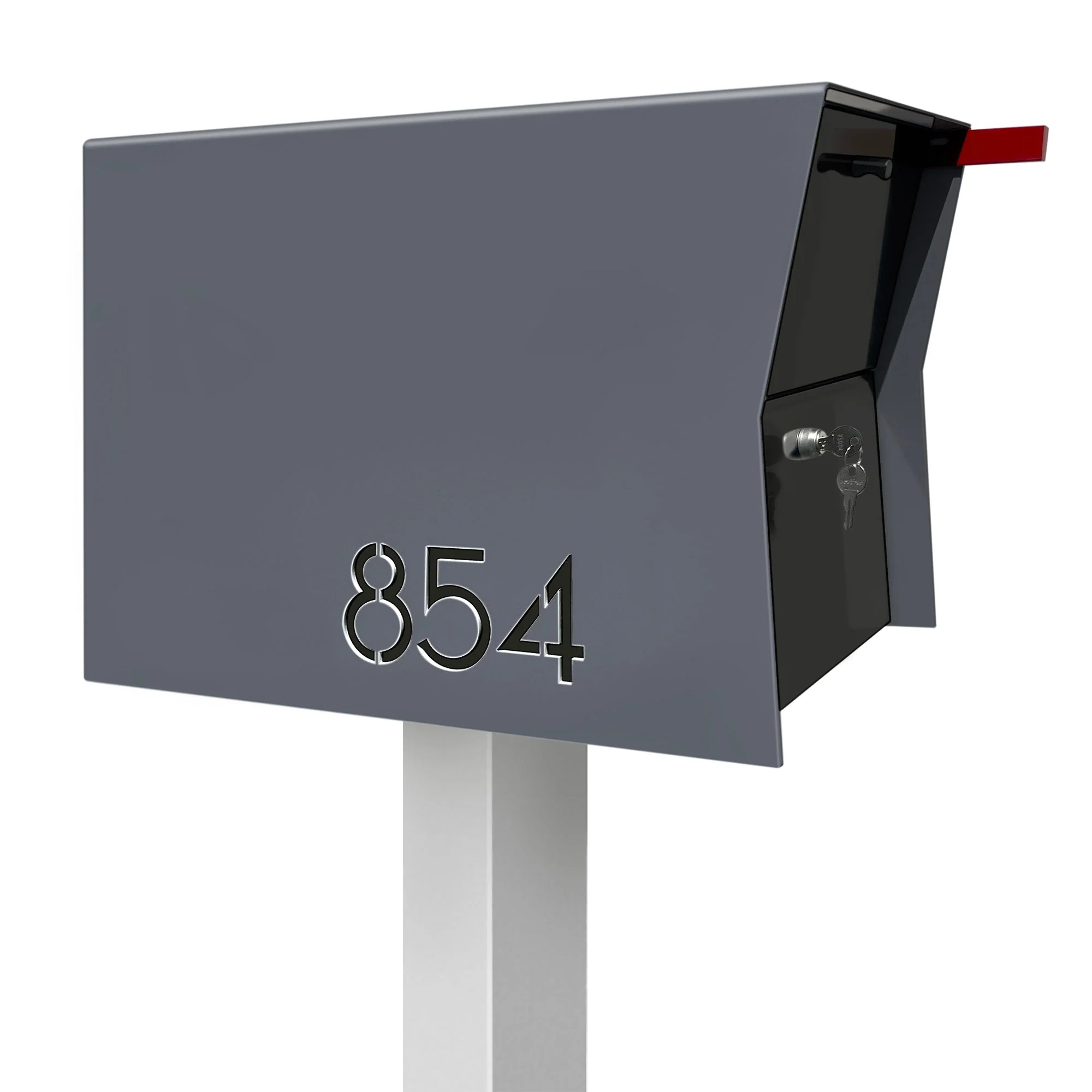 NEW! The Retrobox Locking Package Dropbox in GRAY- Modern Mailbox - Image 39