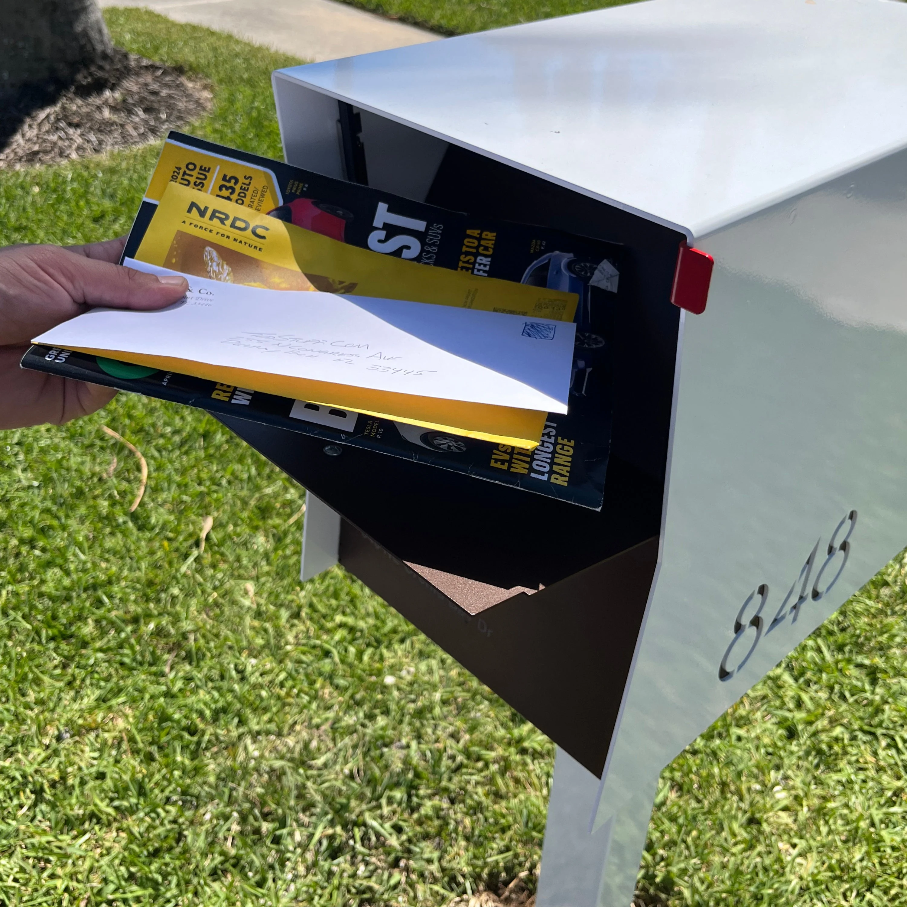 NEW! The Retrobox Locking Package Dropbox in GRAY- Modern Mailbox - Image 4