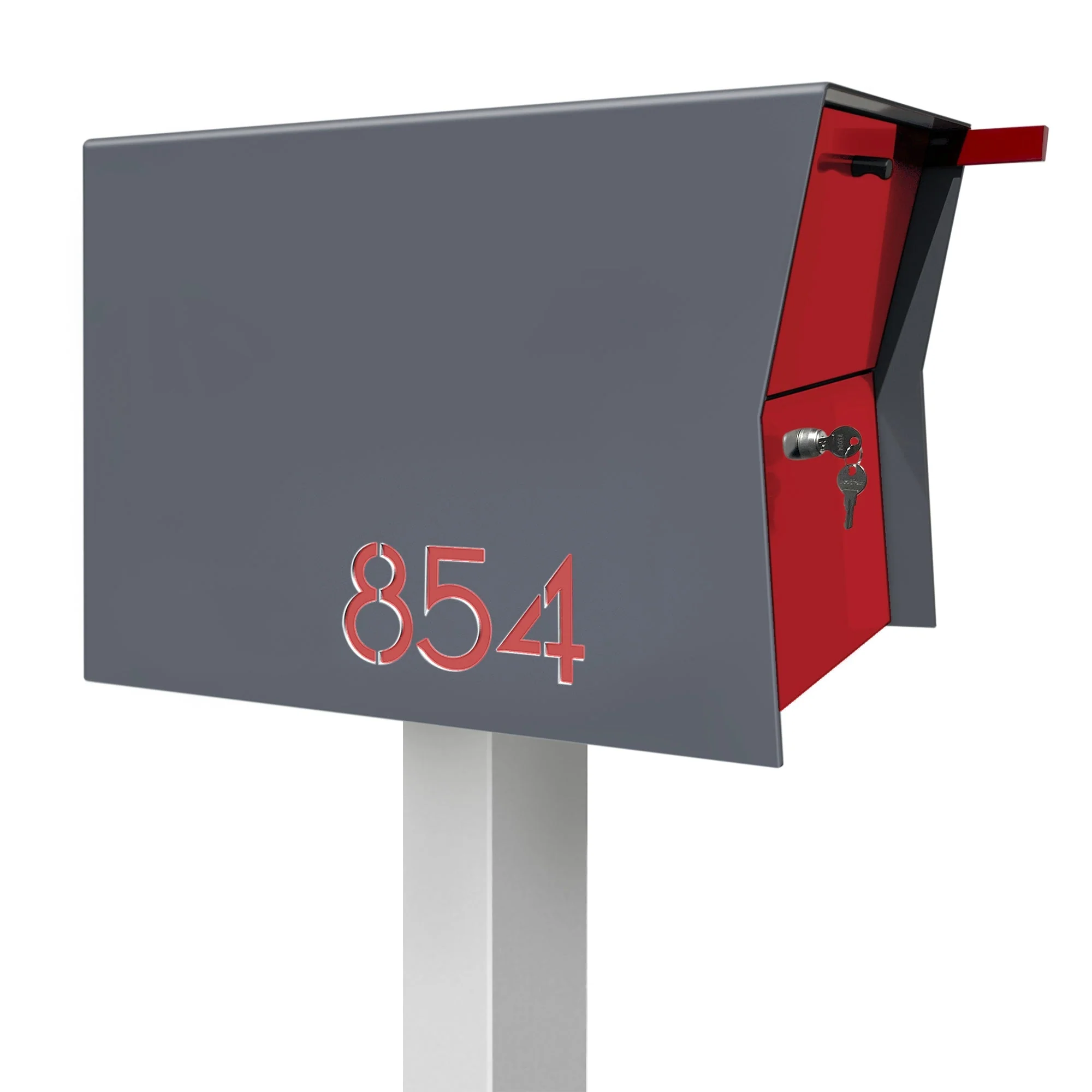NEW! The Retrobox Locking Package Dropbox in GRAY- Modern Mailbox - Image 40