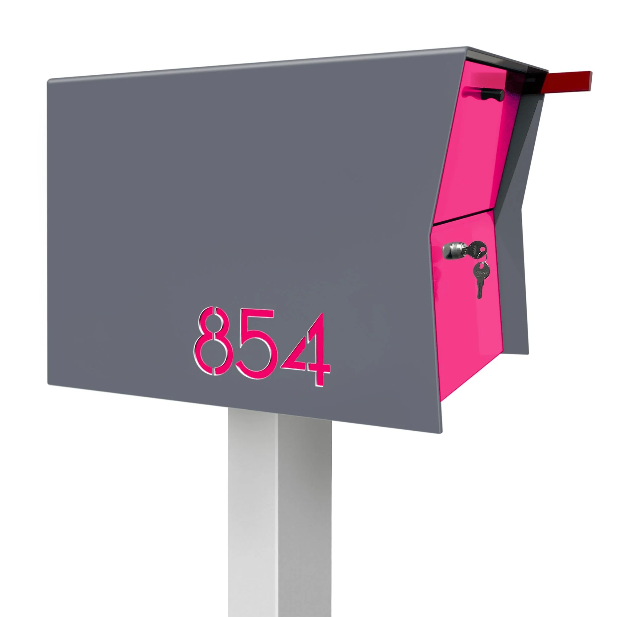 NEW! The Retrobox Locking Package Dropbox in GRAY- Modern Mailbox - Image 42