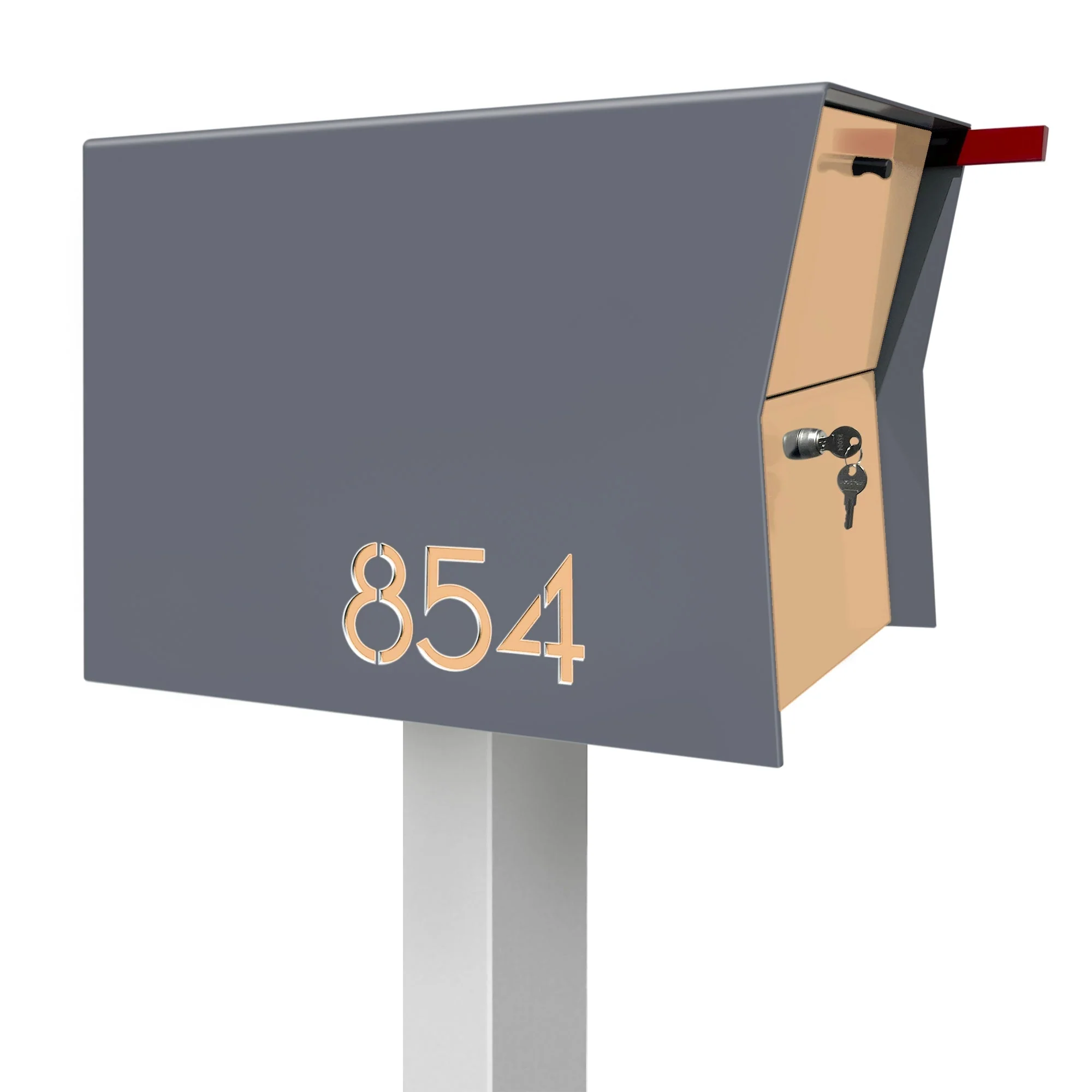 NEW! The Retrobox Locking Package Dropbox in GRAY- Modern Mailbox - Image 43