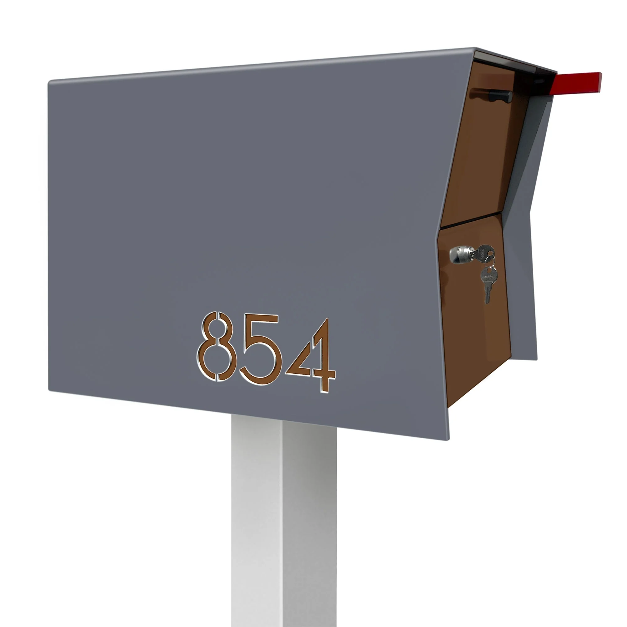 NEW! The Retrobox Locking Package Dropbox in GRAY- Modern Mailbox - Image 44
