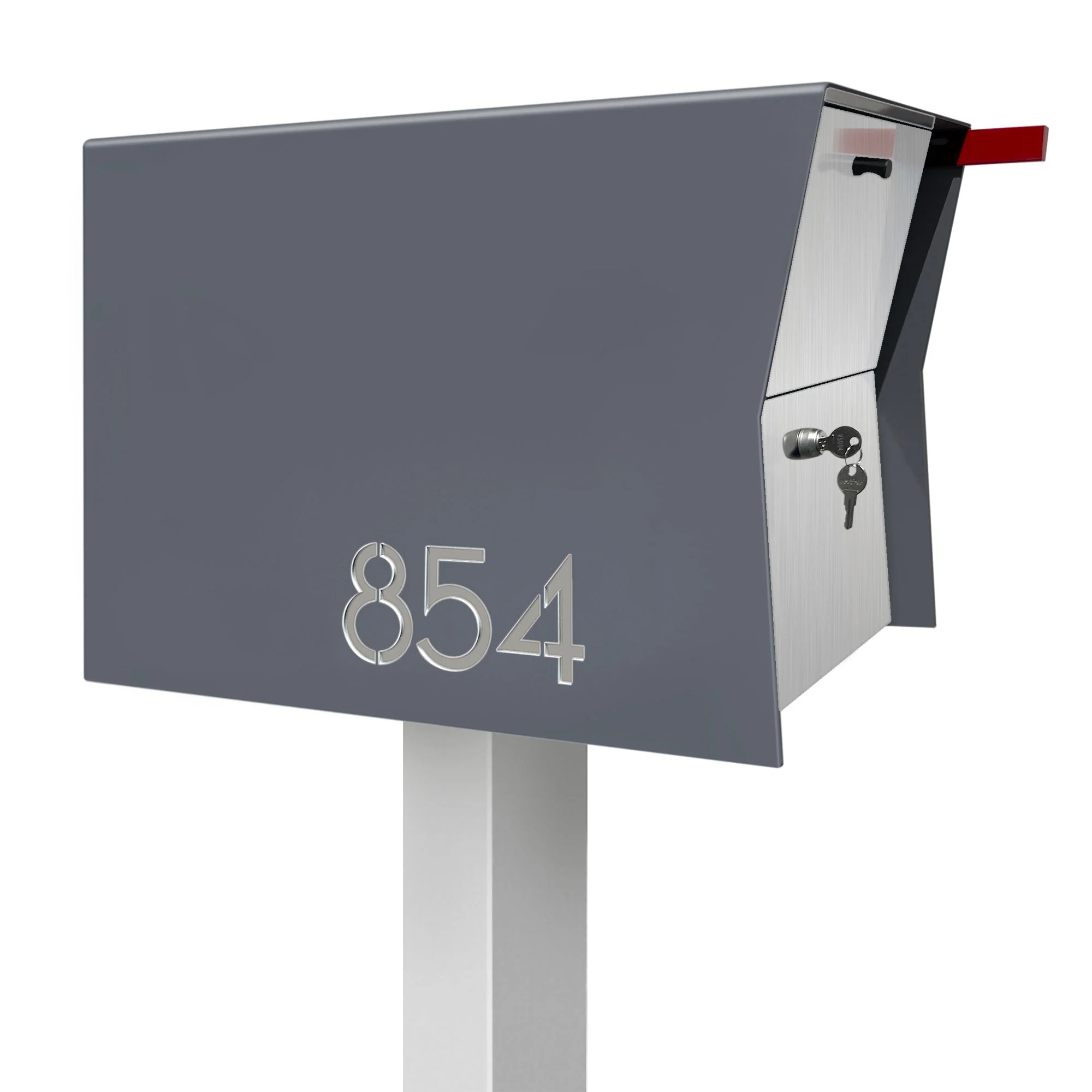 NEW! The Retrobox Locking Package Dropbox in GRAY- Modern Mailbox - Image 46