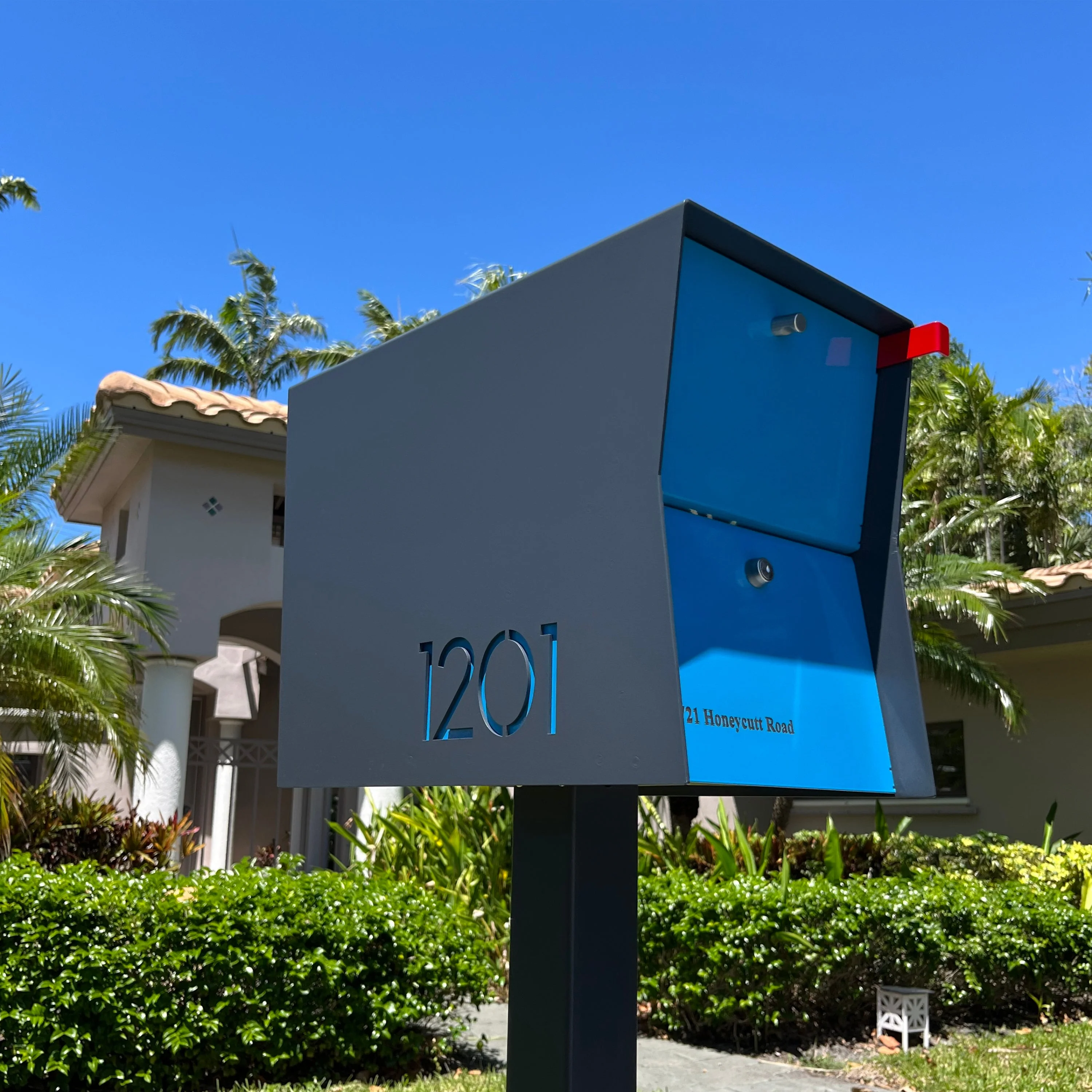 NEW! The Retrobox Locking Package Dropbox in GRAY- Modern Mailbox - Image 8