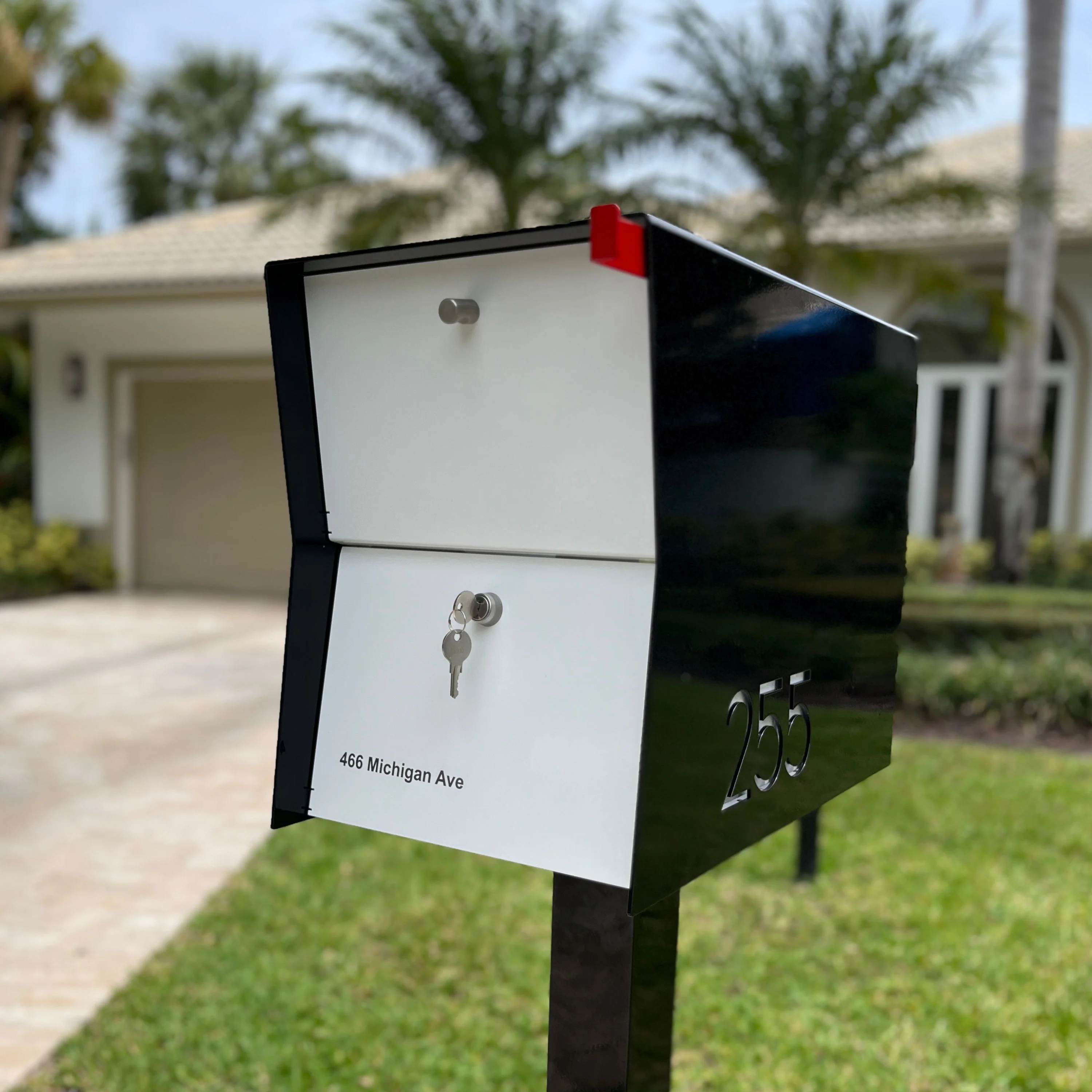 NEW! The Retrobox Locking Package Dropbox in JET BLACK - Modern Mailbox - Image 13