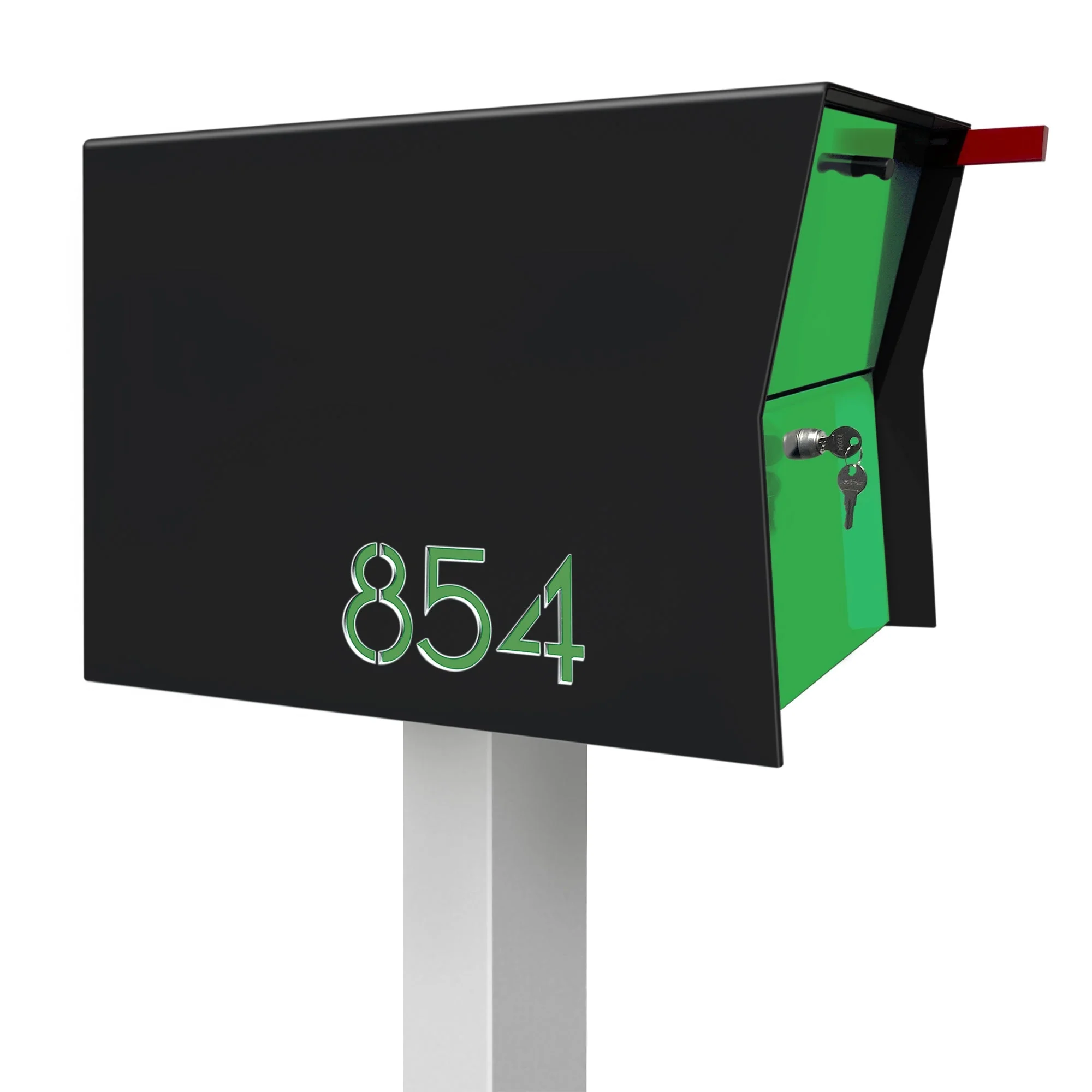 NEW! The Retrobox Locking Package Dropbox in JET BLACK - Modern Mailbox - Image 24