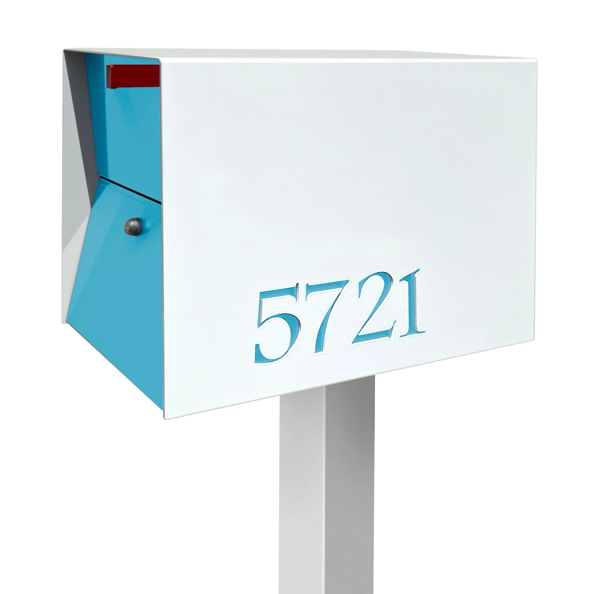 NEW! The UpTown Box Locking Package Dropbox in ARCTIC WHITE - Modern Mailbox - Image 26