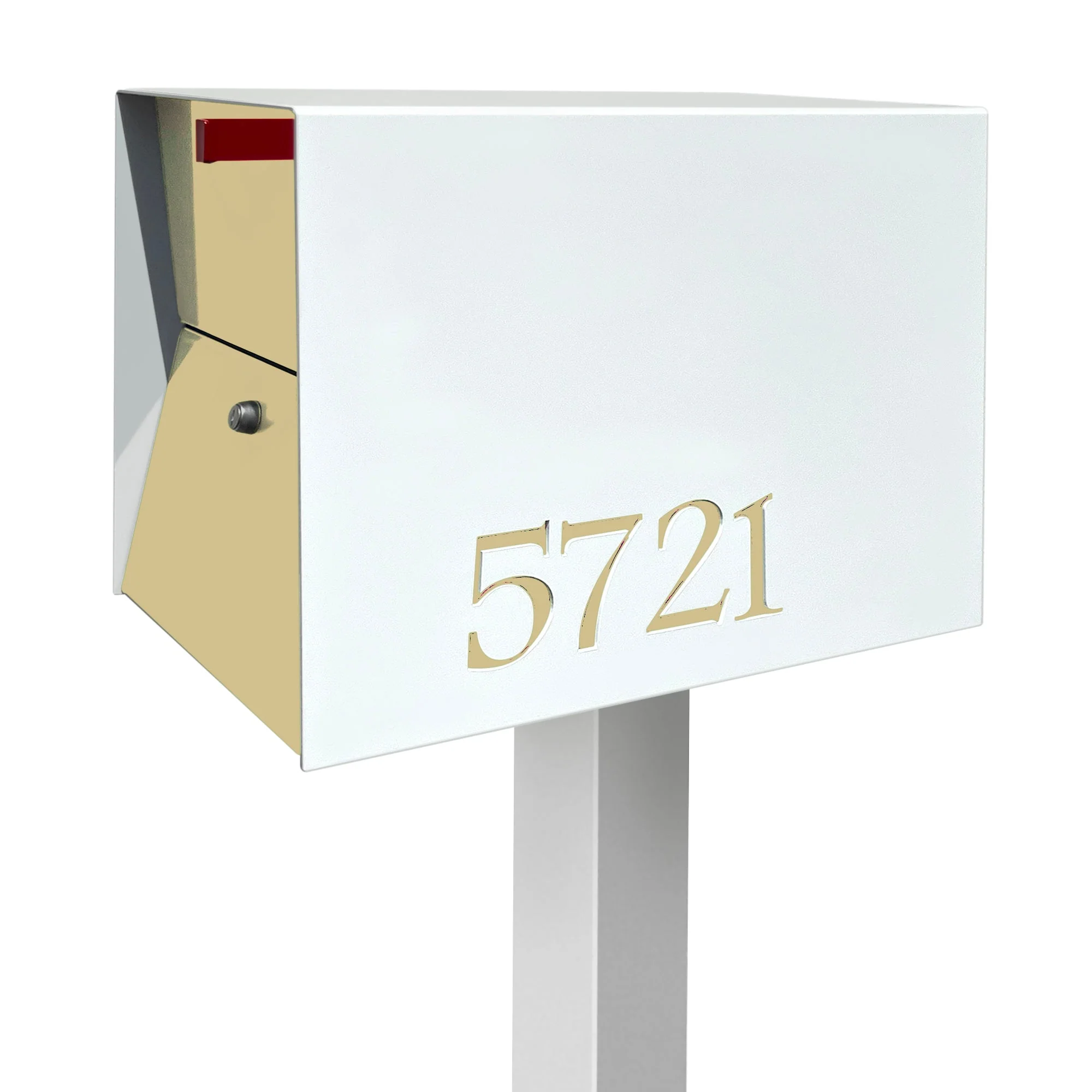 NEW! The UpTown Box Locking Package Dropbox in ARCTIC WHITE - Modern Mailbox - Image 28