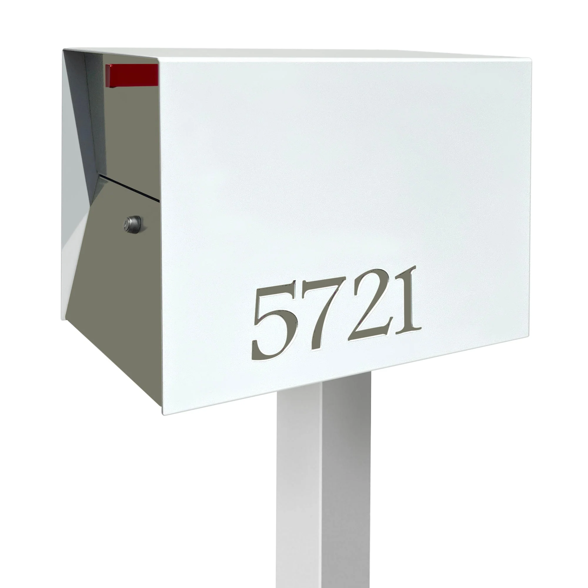 NEW! The UpTown Box Locking Package Dropbox in ARCTIC WHITE - Modern Mailbox - Image 29