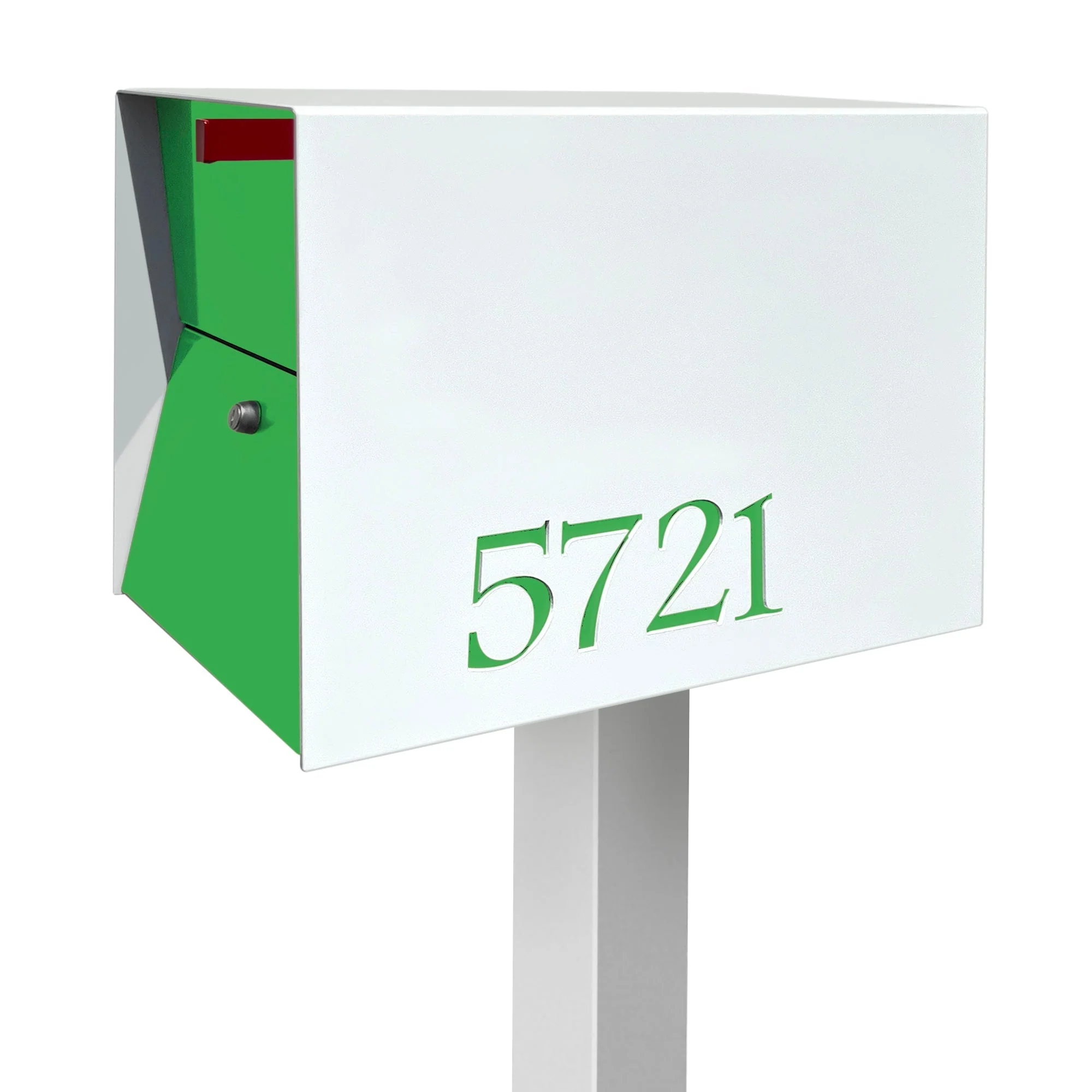 NEW! The UpTown Box Locking Package Dropbox in ARCTIC WHITE - Modern Mailbox - Image 30