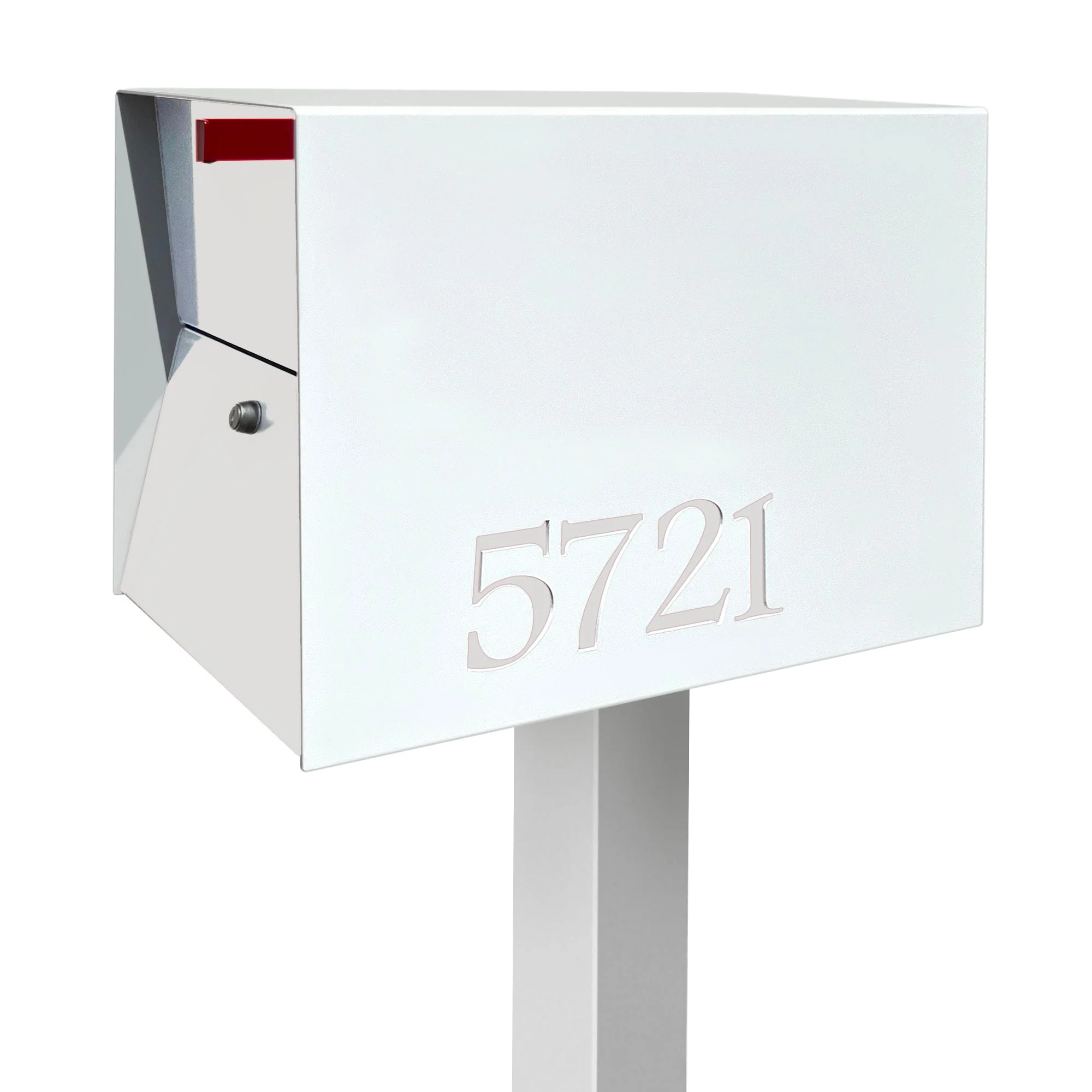 NEW! The UpTown Box Locking Package Dropbox in ARCTIC WHITE - Modern Mailbox - Image 31