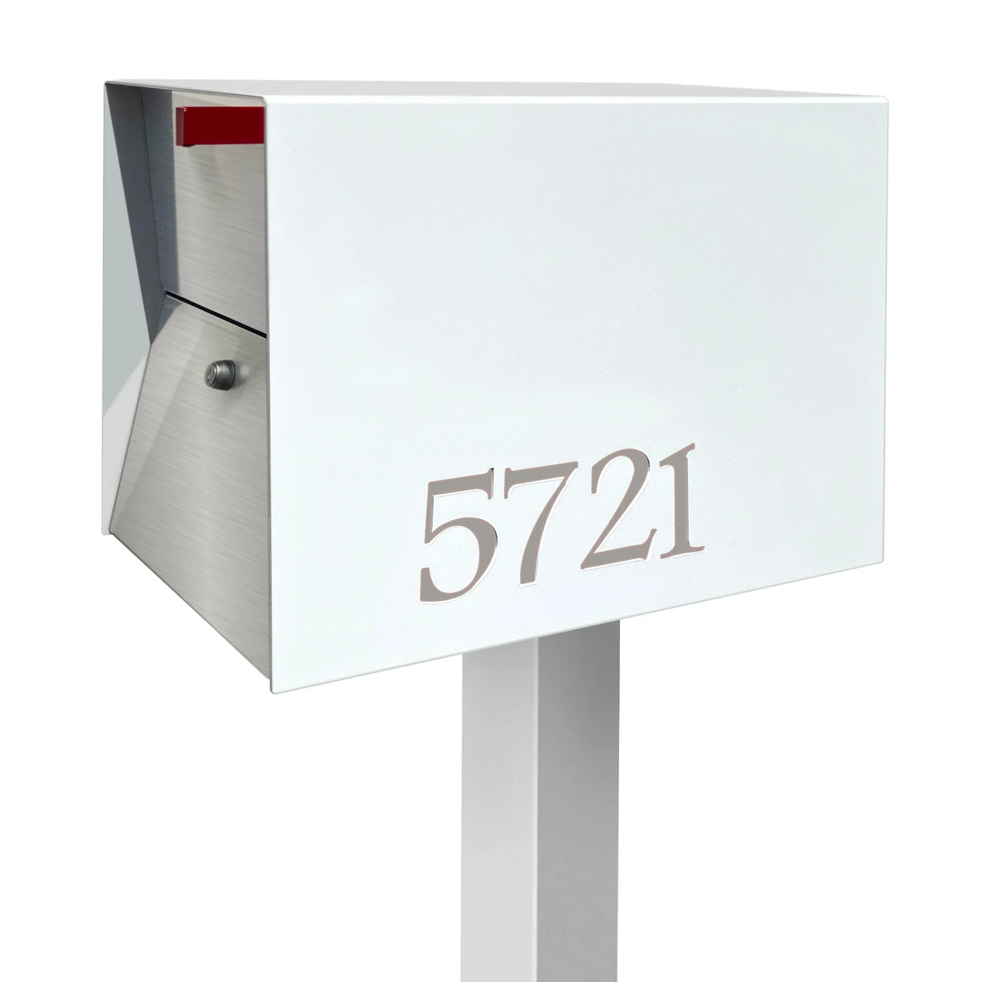NEW! The UpTown Box Locking Package Dropbox in ARCTIC WHITE - Modern Mailbox - Image 32