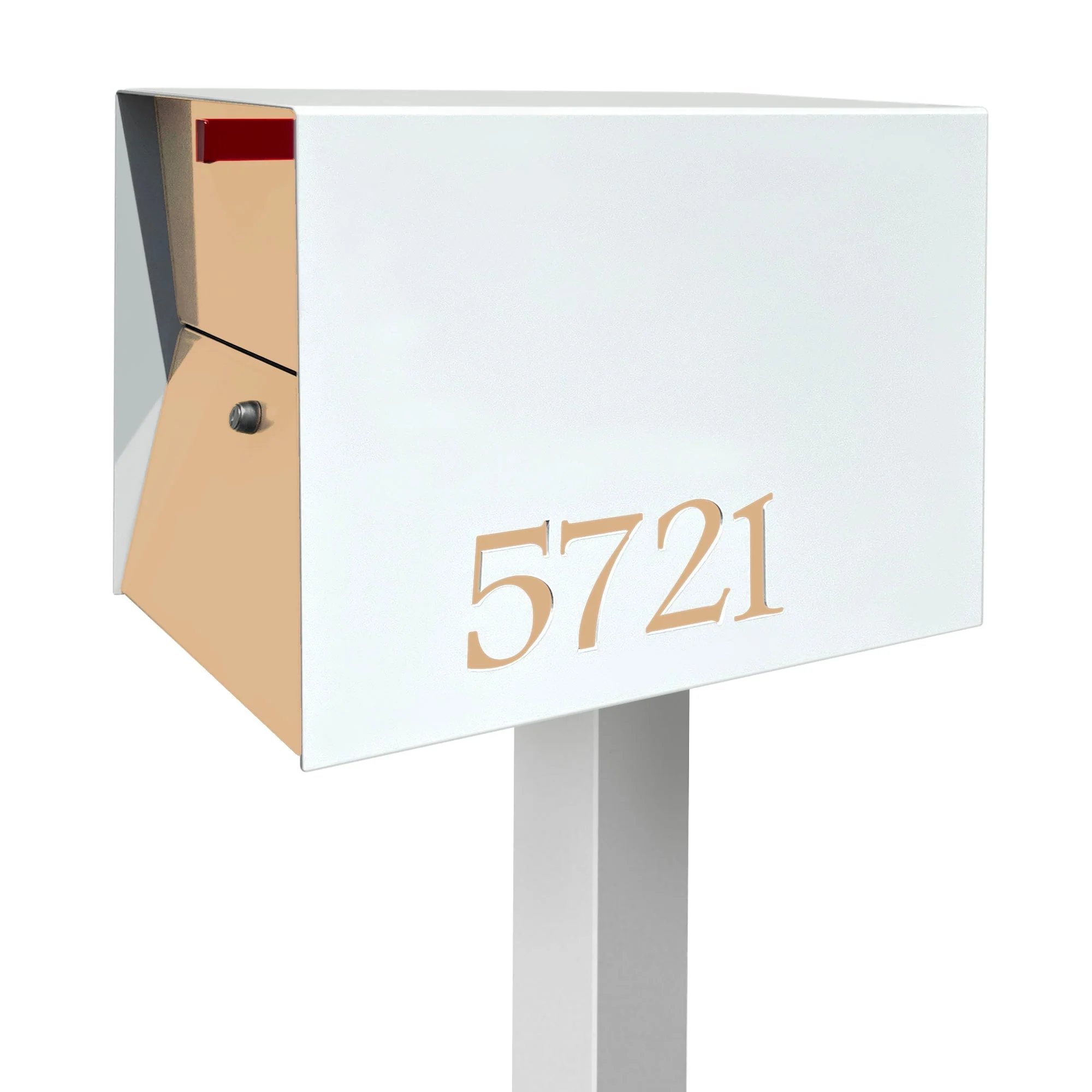 NEW! The UpTown Box Locking Package Dropbox in ARCTIC WHITE - Modern Mailbox - Image 38