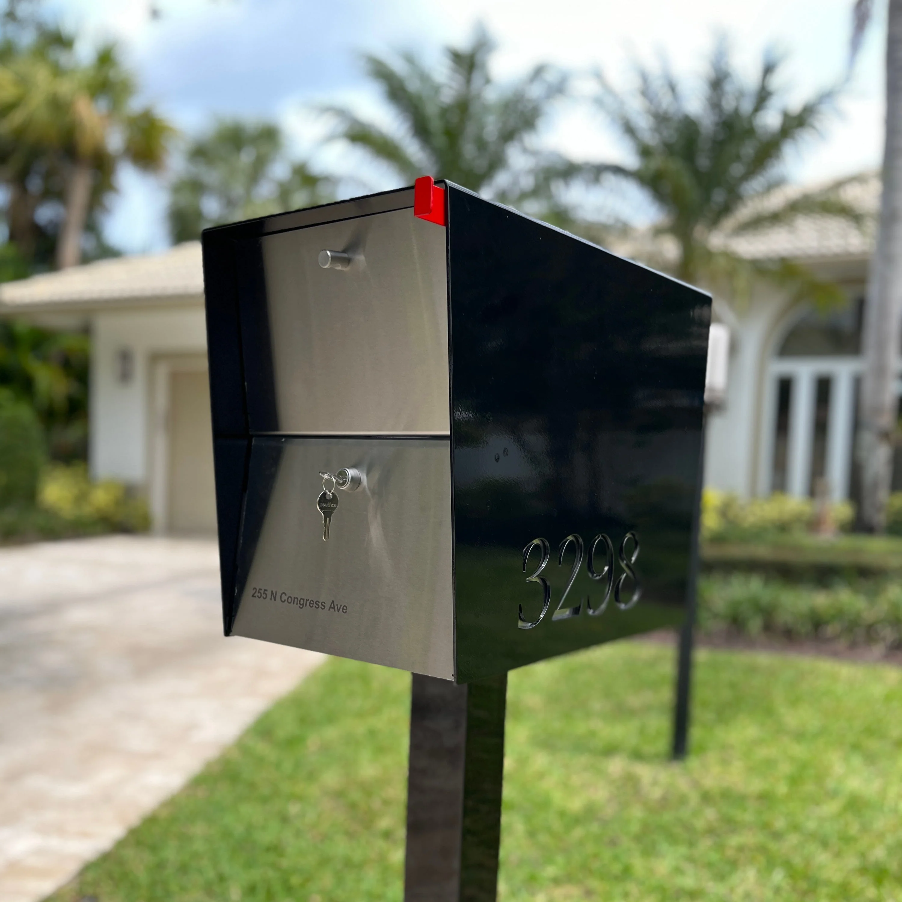 NEW! The UpTown Box Locking Package Dropbox  in JET BLACK - Modern Mailbox - Image 7