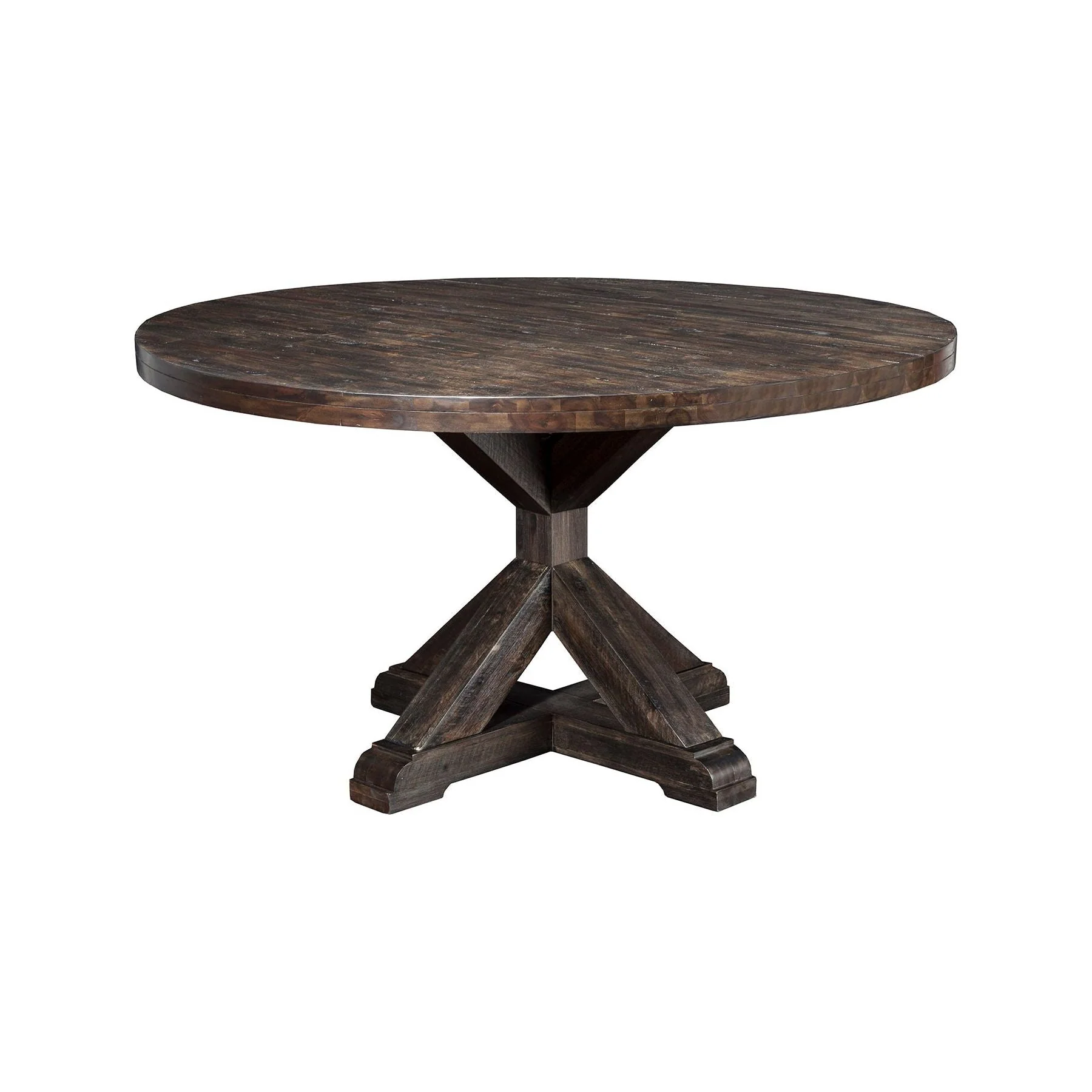 Newberry Round Dining Table, Salvaged Grey - Image 2