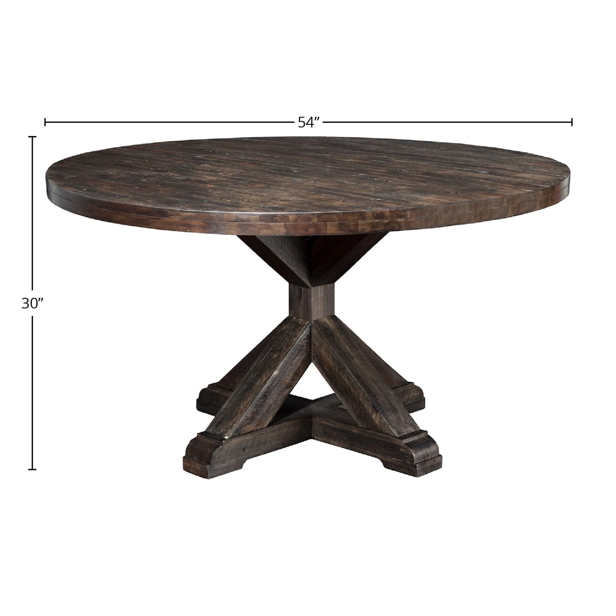 Newberry Round Dining Table, Salvaged Grey - Image 4