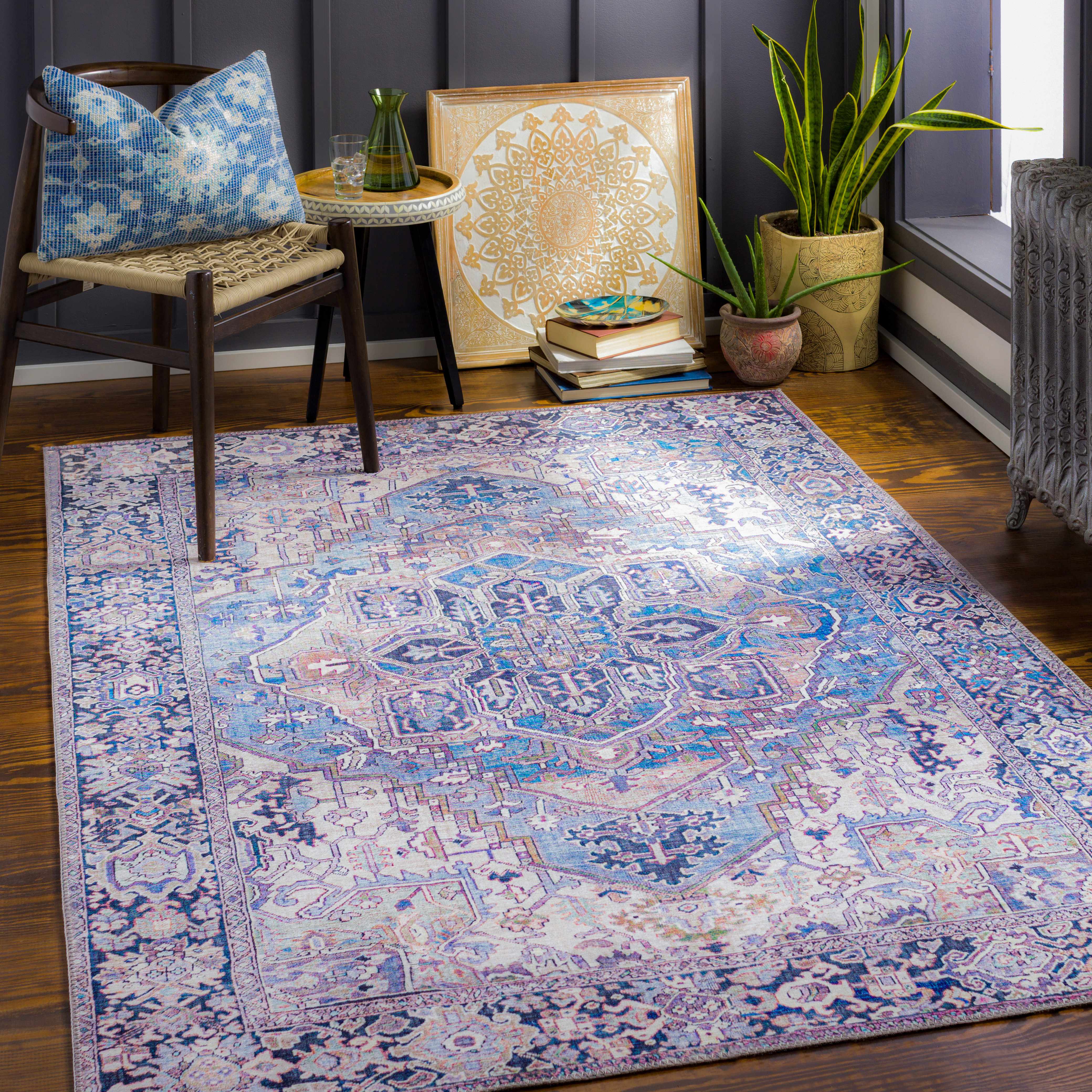 Neyland Iris Blue Area Rug 2362 - Image 2