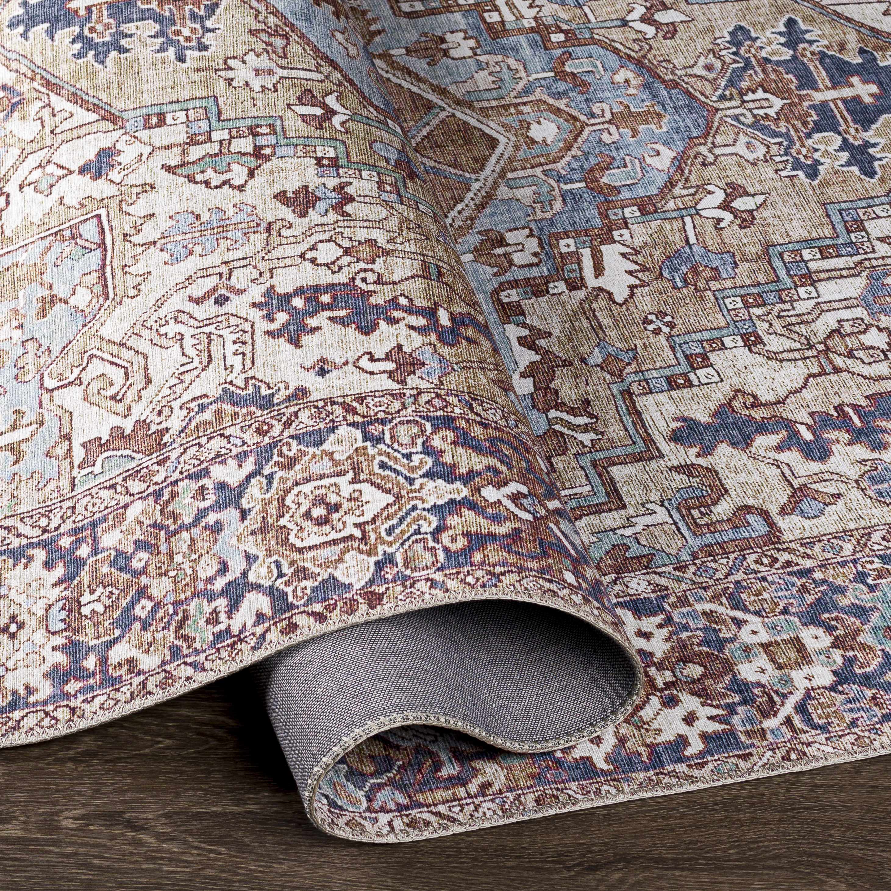 Neyland Iris Olive & Brown Area Rug 2360 - Image 5