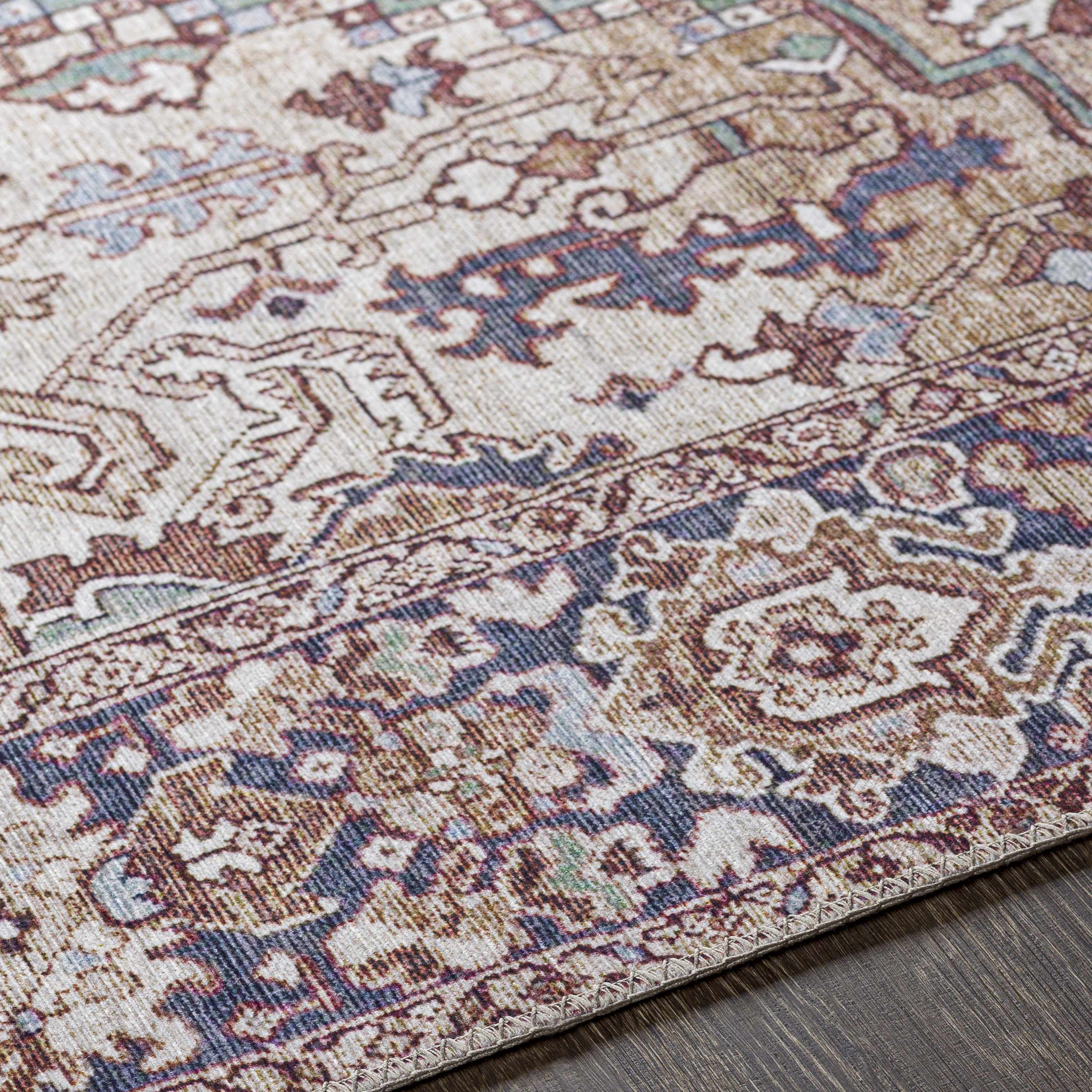 Neyland Iris Olive & Brown Area Rug 2360 - Image 7